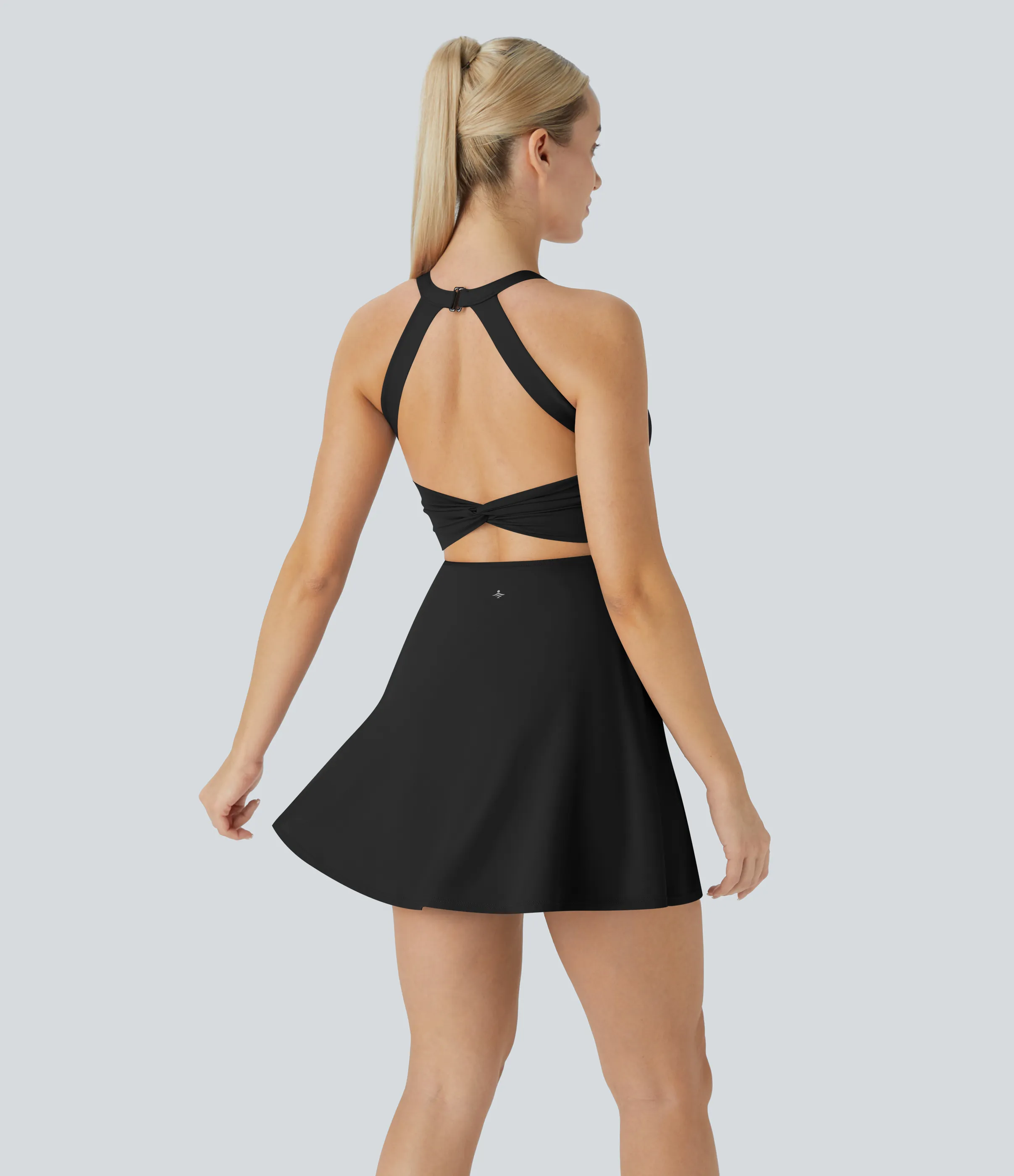 Halara Vestido Softlyzero™ Airy deportivo activo baile tacto fresco sin espalda retorcido - Edición Easy Peezy - Black - L sold by Halara product image thumbnail 3