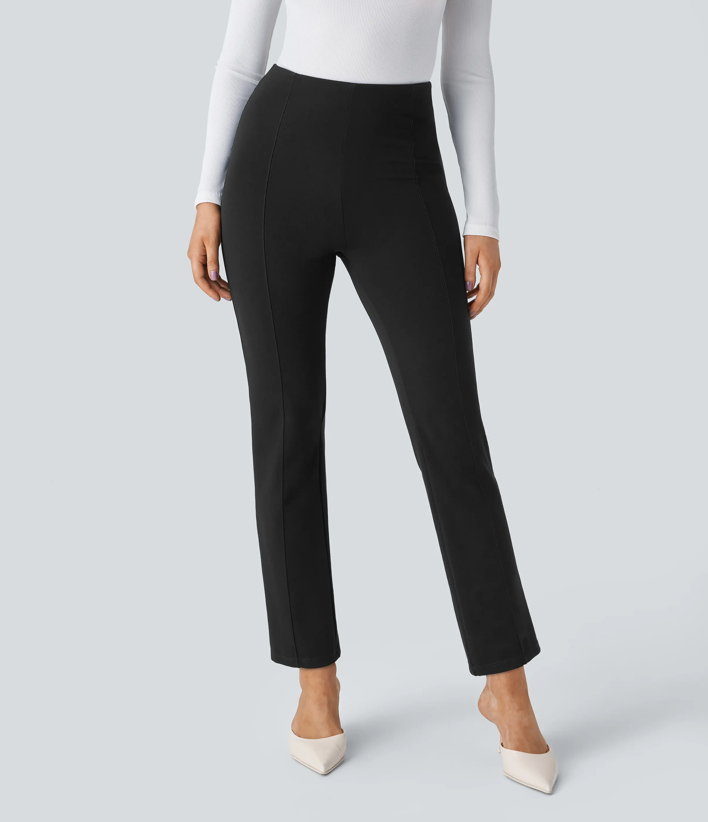 Halara Pantalón Halara Flex™ oficina ajustado bolsillo lateral posterior tiro alto - Black - M(petite) sold by Halara product image thumbnail 5
