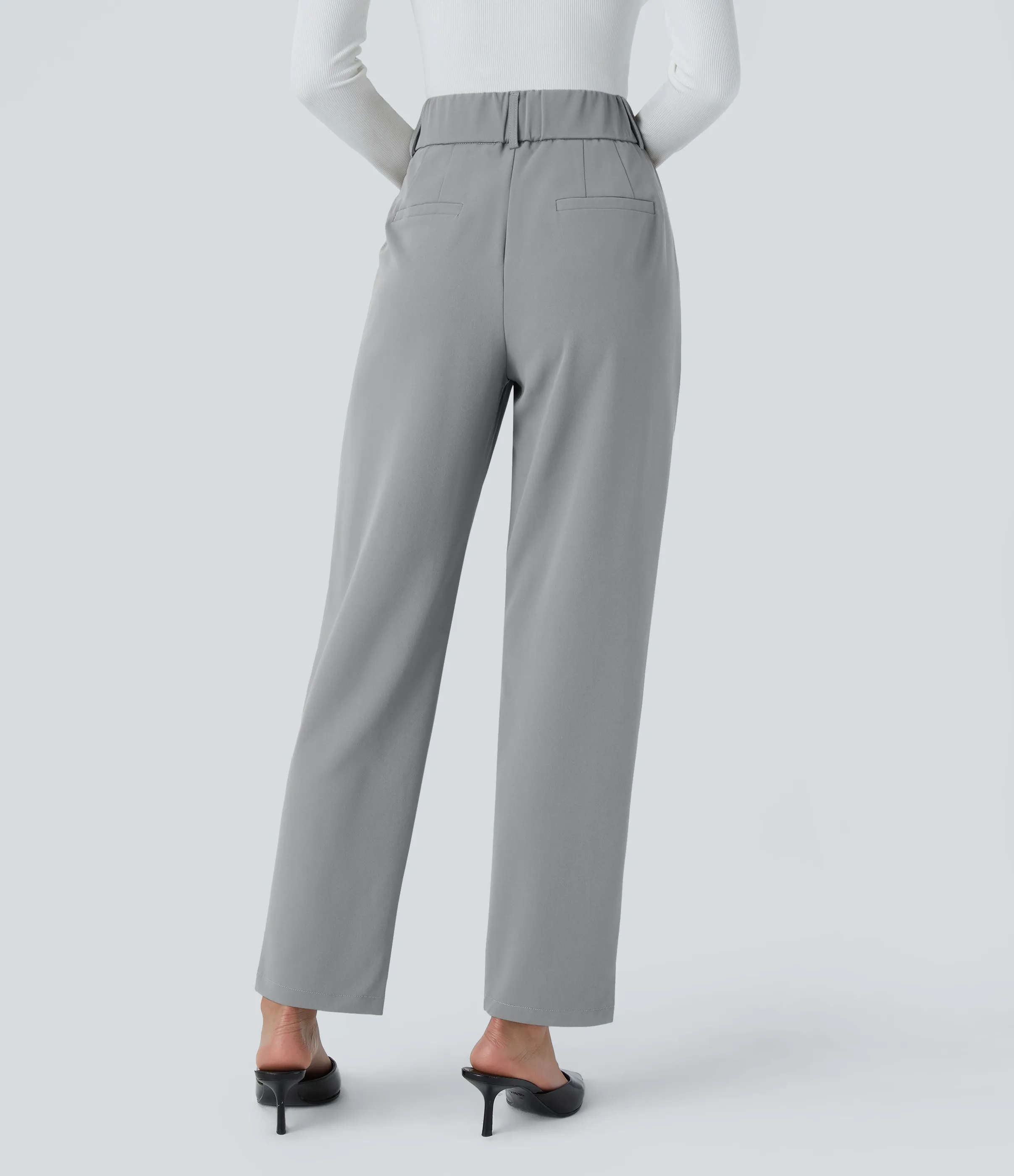 Halara Pantalón oficina ajustado tiro alto bolsillo lateral - Quarry - L(regular) sold by Halara product image thumbnail 3