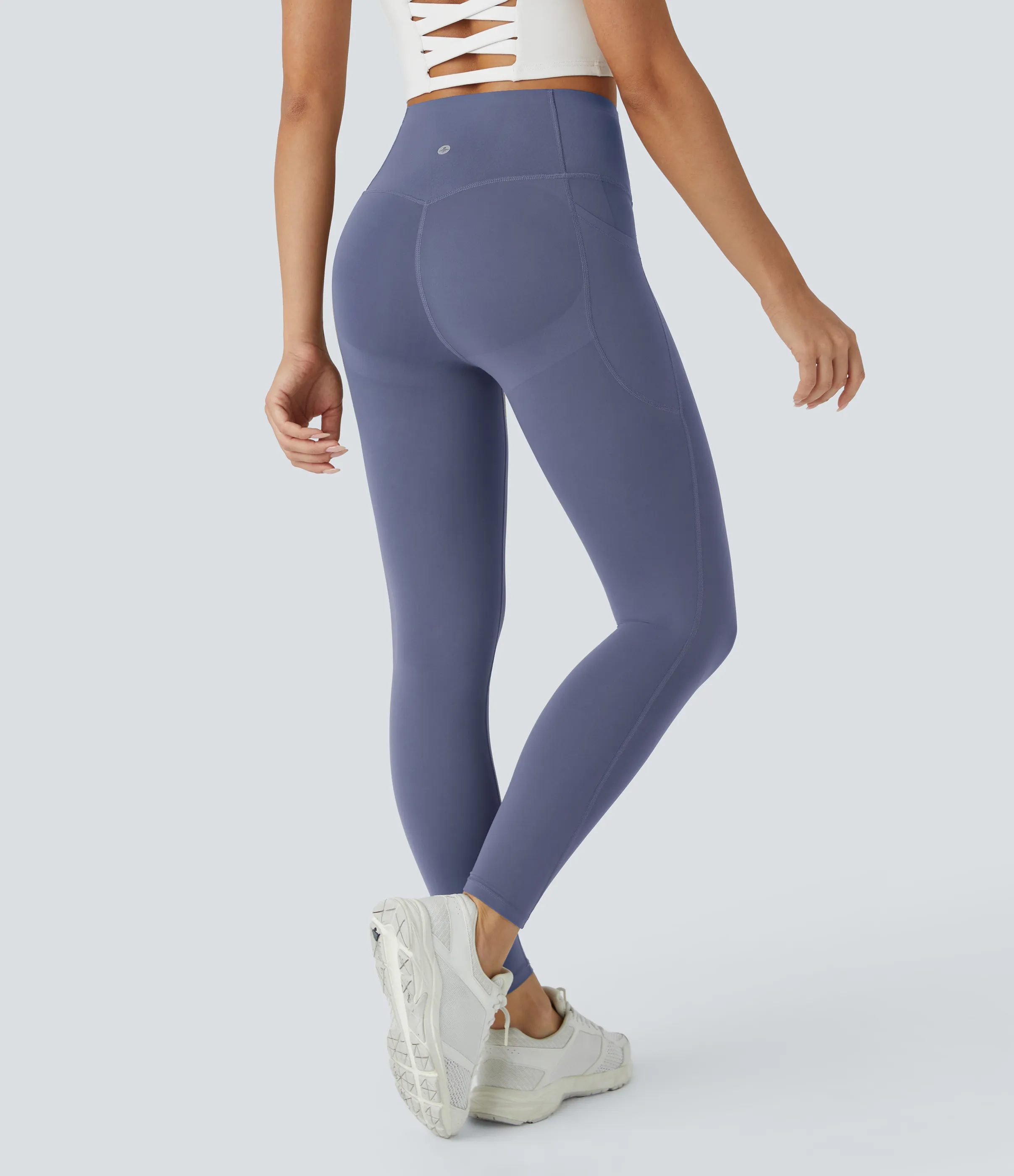 Halara Leggings SoCinched UltraSculpt tiro alto realce glúteos control abdomen bolsillo lateral moldeador - Silent Blue - M(full_length) sold by Halara product image thumbnail 5