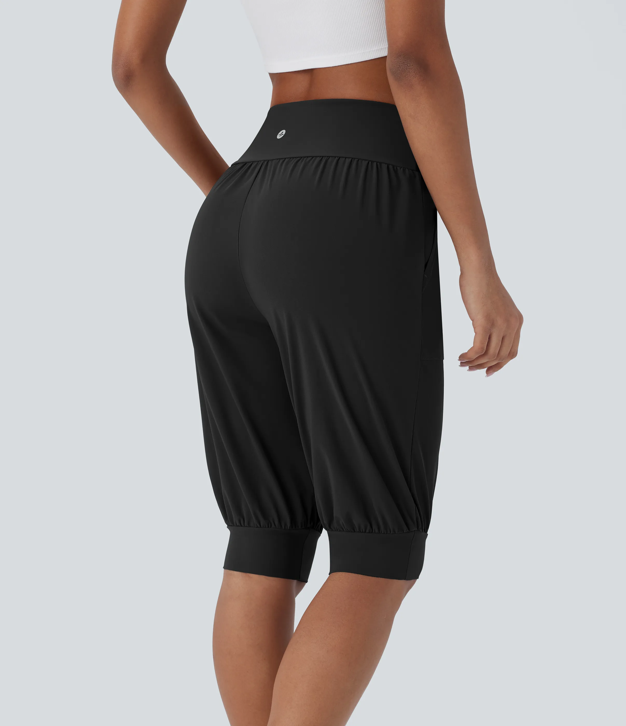 Halara Pantalón corto tiro alto bolsillo lateral - Black - XL sold by Halara product image thumbnail 3