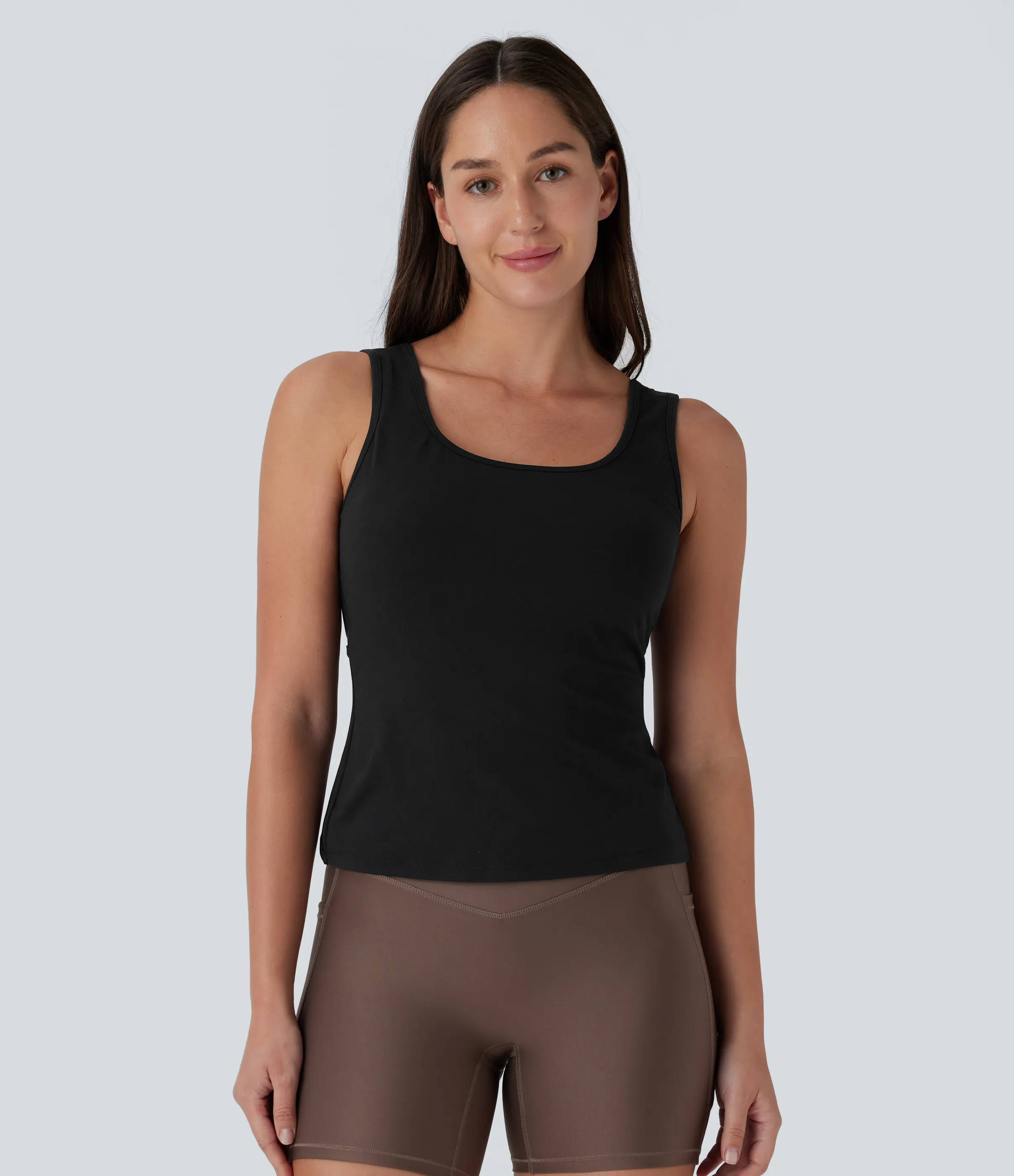 Halara Camiseta yoga cruzada cuello U sin espalda - más largo - Black - XS(Long) sold by Halara product image thumbnail 3