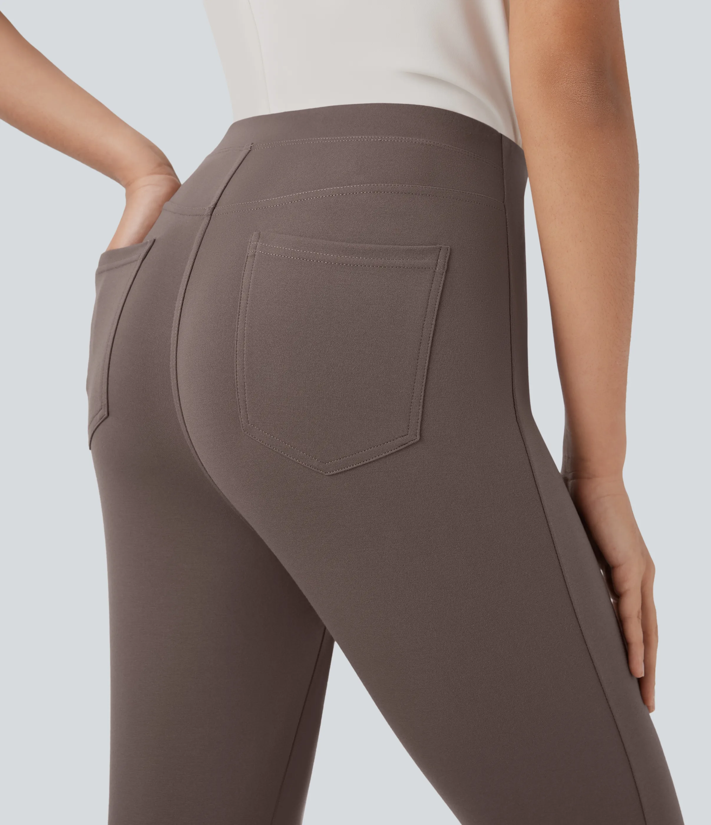 Halara Pantalón ajustado tiro alto bolsillo lateral trasera - Iron - XL(regular) sold by Halara product image thumbnail 5