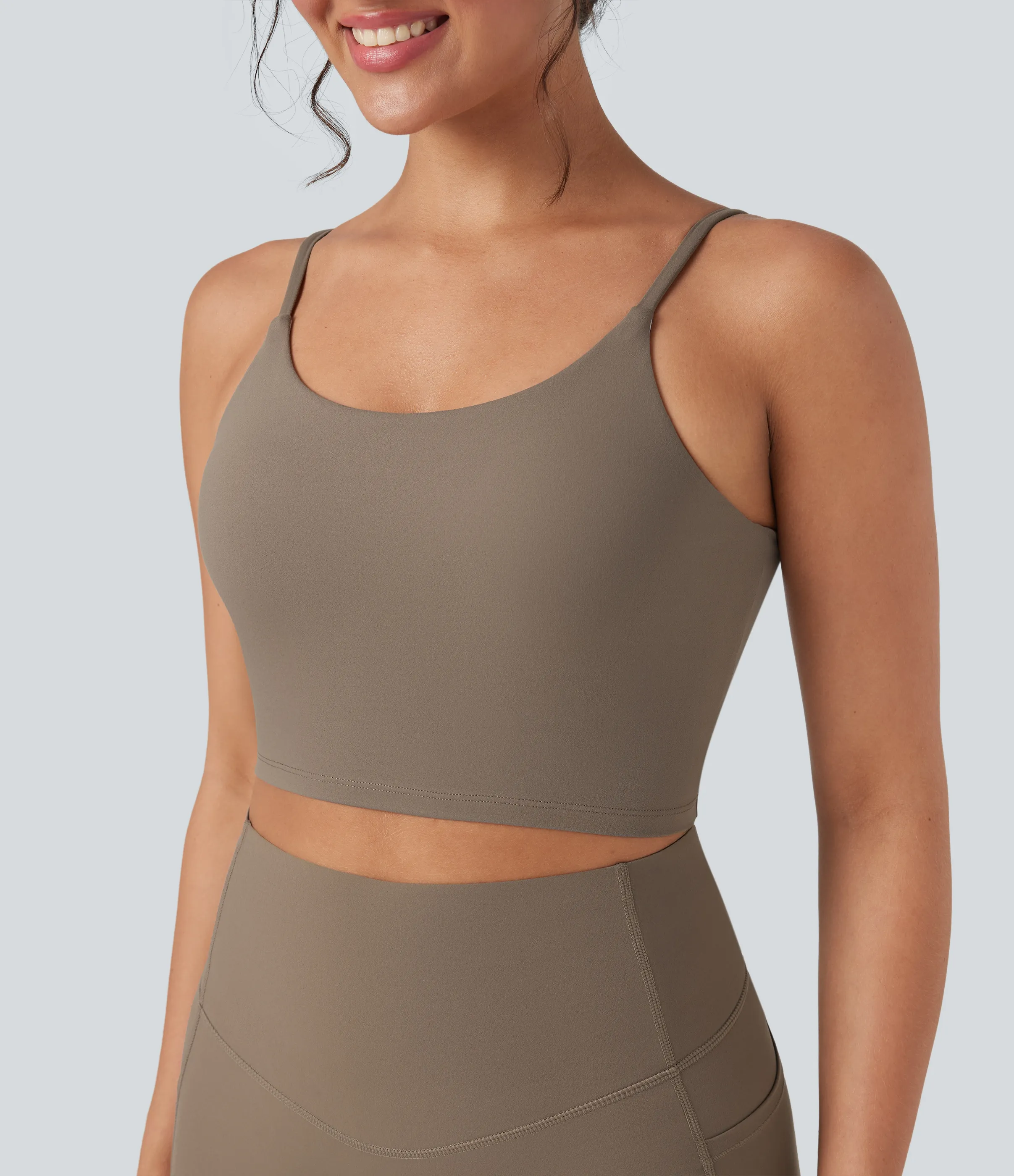 Halara Top de yoga corto Halara UltraSculpt™ - Dawn Brown - M sold by Halara product image thumbnail 2