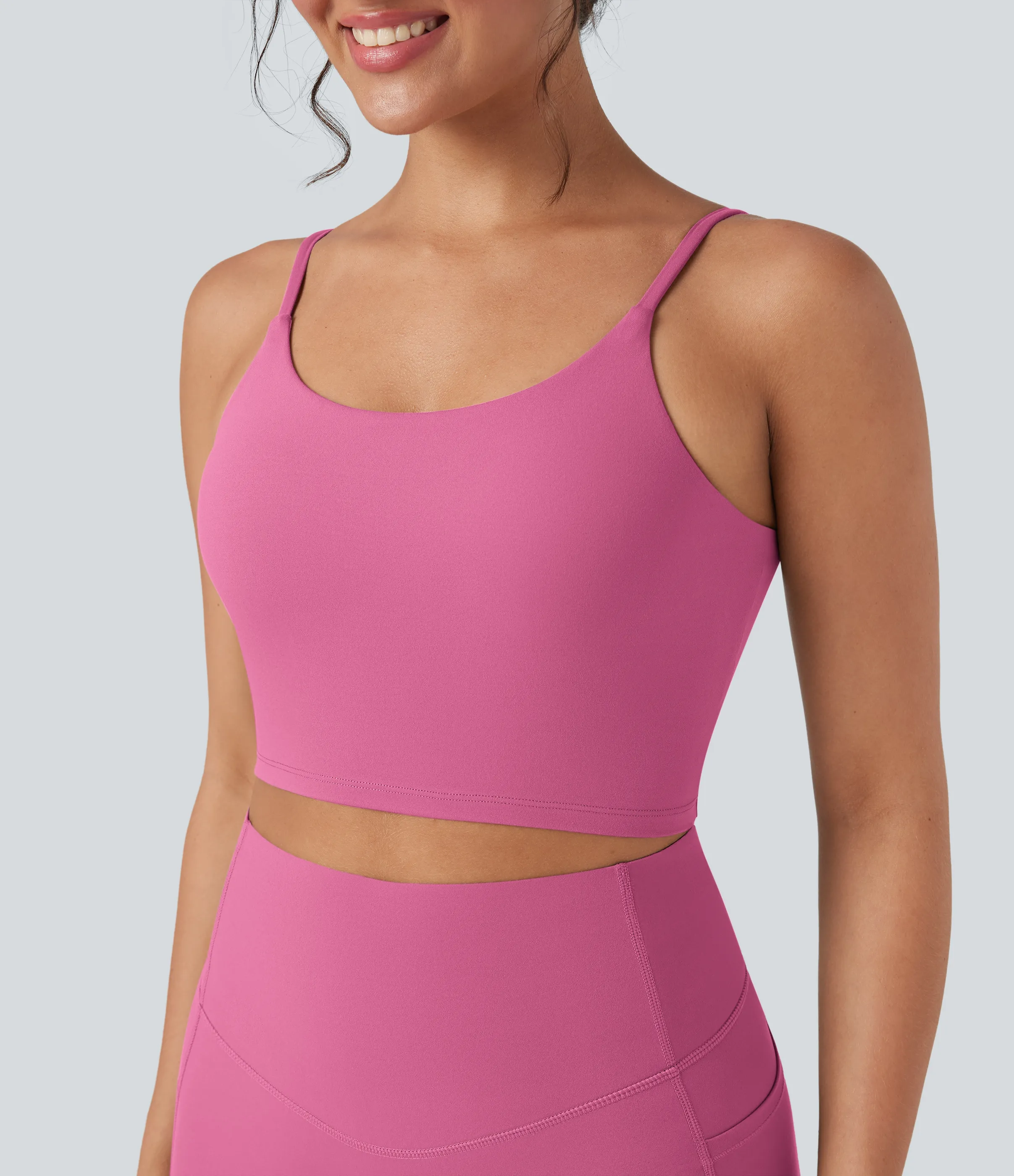 Halara Top de yoga corto Halara UltraSculpt™ - Pink Power - XL sold by Halara