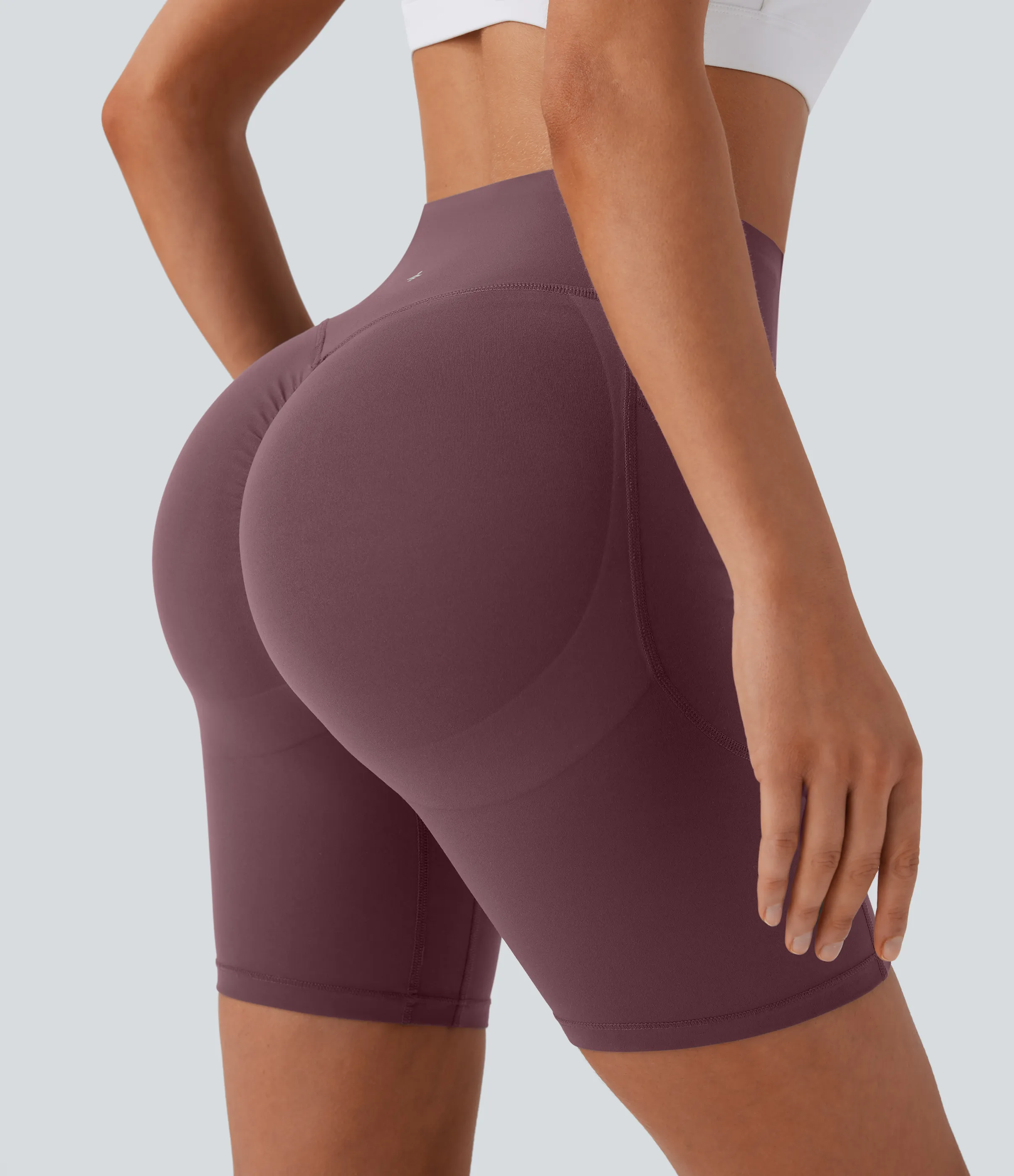Halara Pantalón corto SoCinched UltraSculpt ciclista tiro alto realce glúteo bolsillo lateral entrenamiento 17.5cm - Evening Red - XS sold by Halara product image thumbnail 5