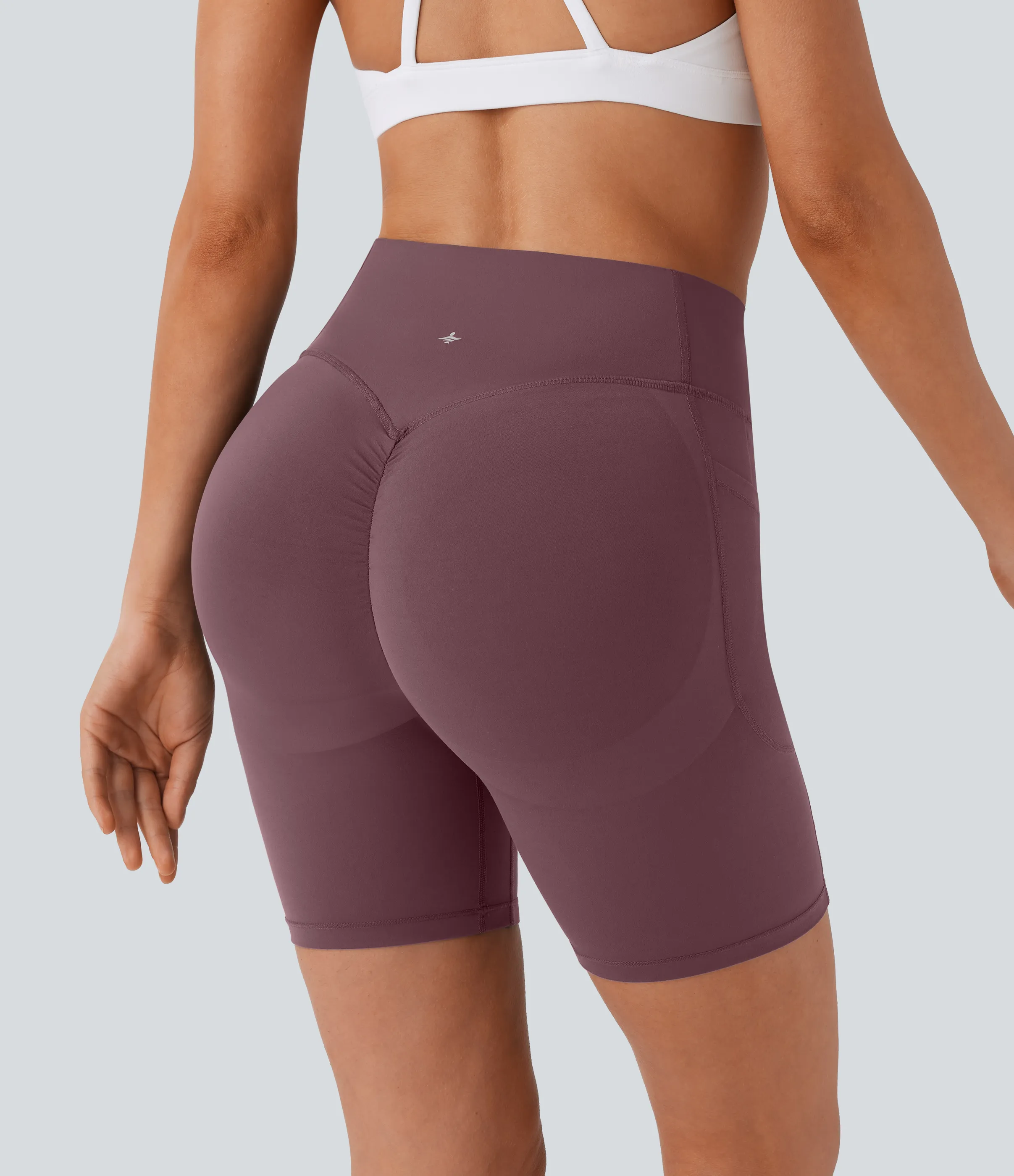 Halara Pantalón corto SoCinched UltraSculpt ciclista tiro alto realce glúteo bolsillo lateral entrenamiento 17.5cm - Evening Red - L sold by Halara product image thumbnail 3