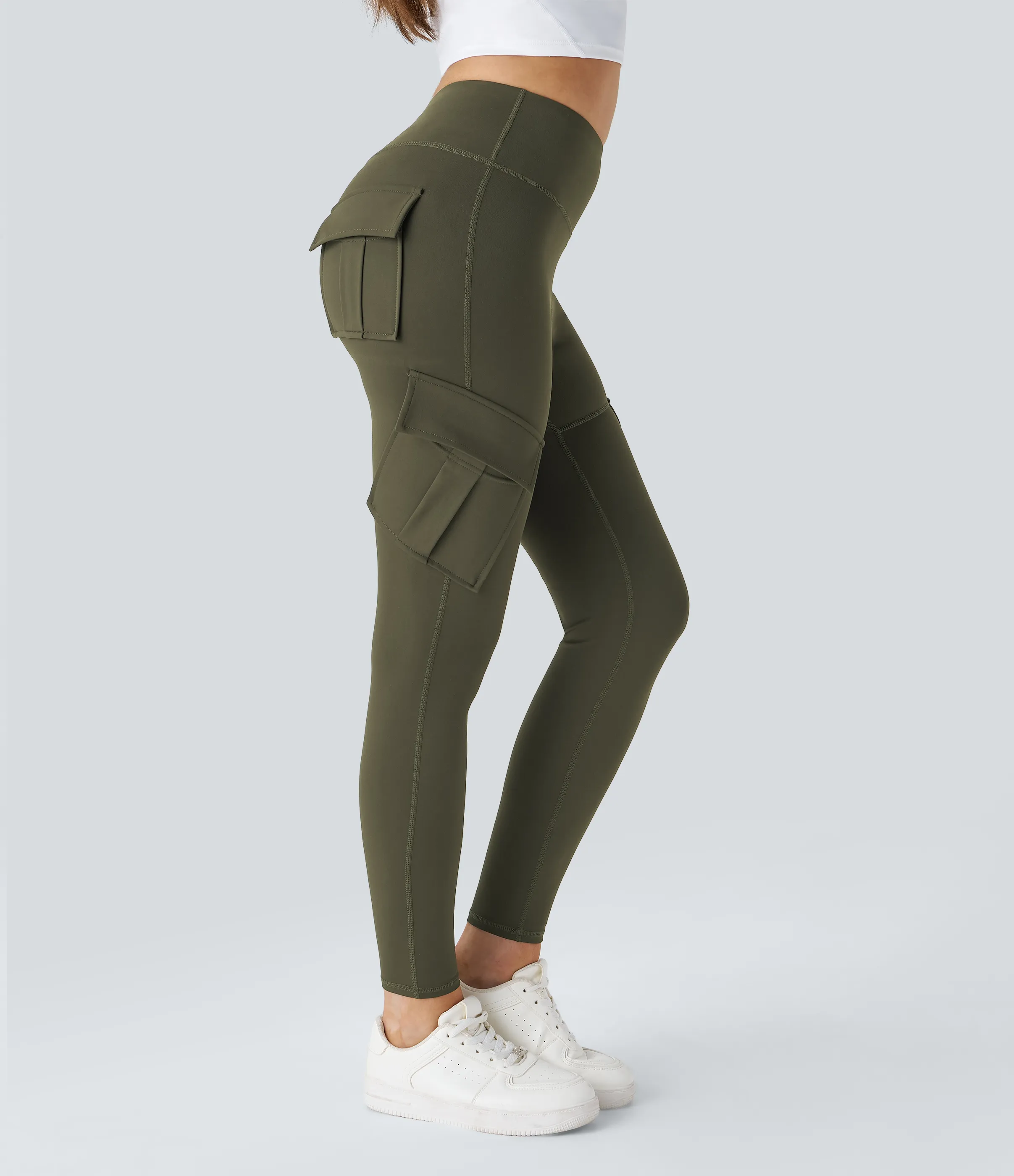 Halara Leggings yoga ajustado bolsillo cargo tiro alto - Forest Night - XL(full_length) sold by Halara product image thumbnail 4