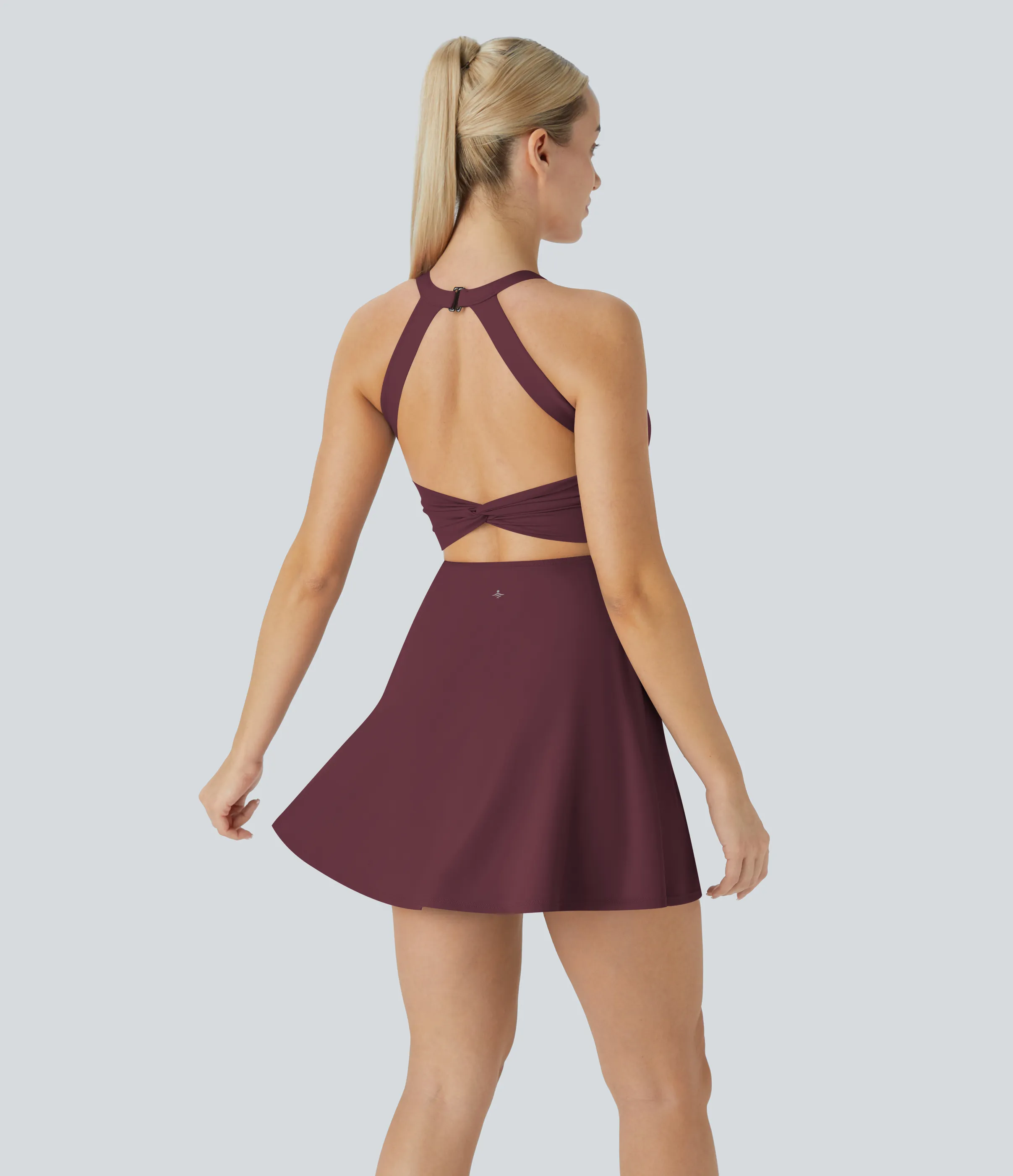 Halara Vestido Softlyzero™ Airy deportivo activo baile tacto fresco sin espalda retorcido - Edición Easy Peezy - Fig - S sold by Halara product image thumbnail 4
