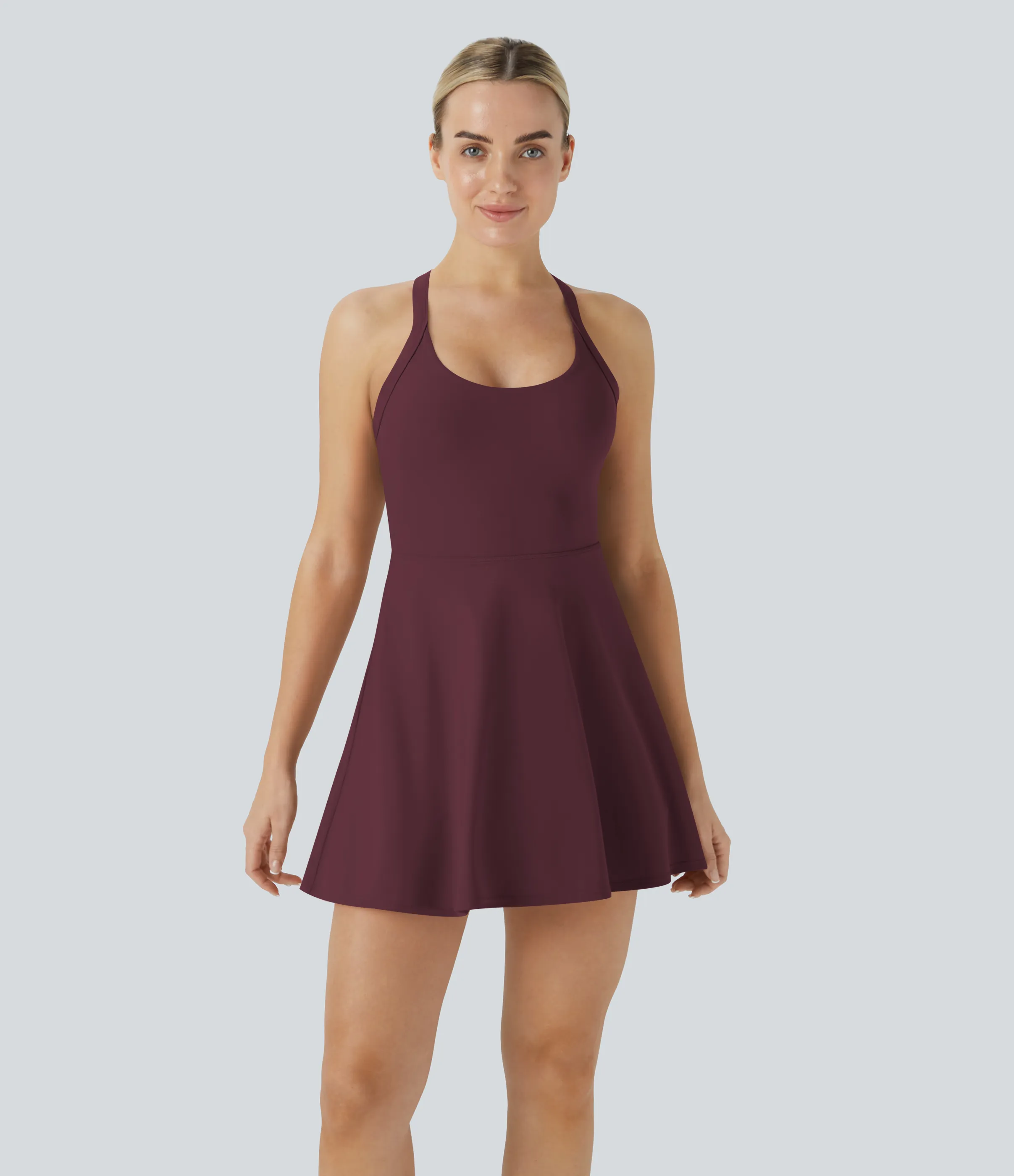 Halara Vestido Softlyzero™ Airy deportivo activo baile tacto fresco sin espalda retorcido - Edición Easy Peezy - Fig - S sold by Halara product image thumbnail 5