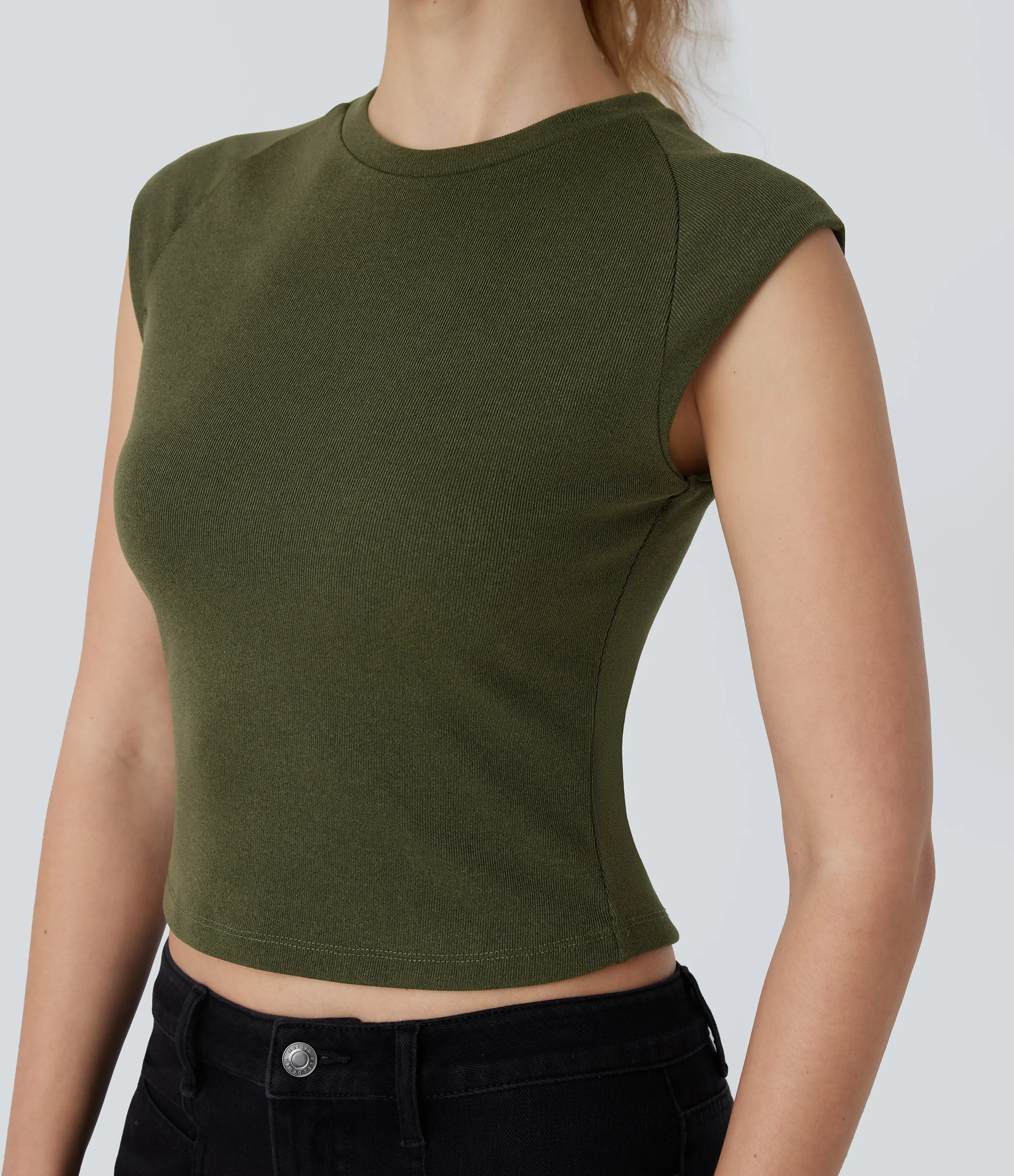 Halara Top ajustado manga corta - Lone Pine Green - XL sold by Halara product image thumbnail 5