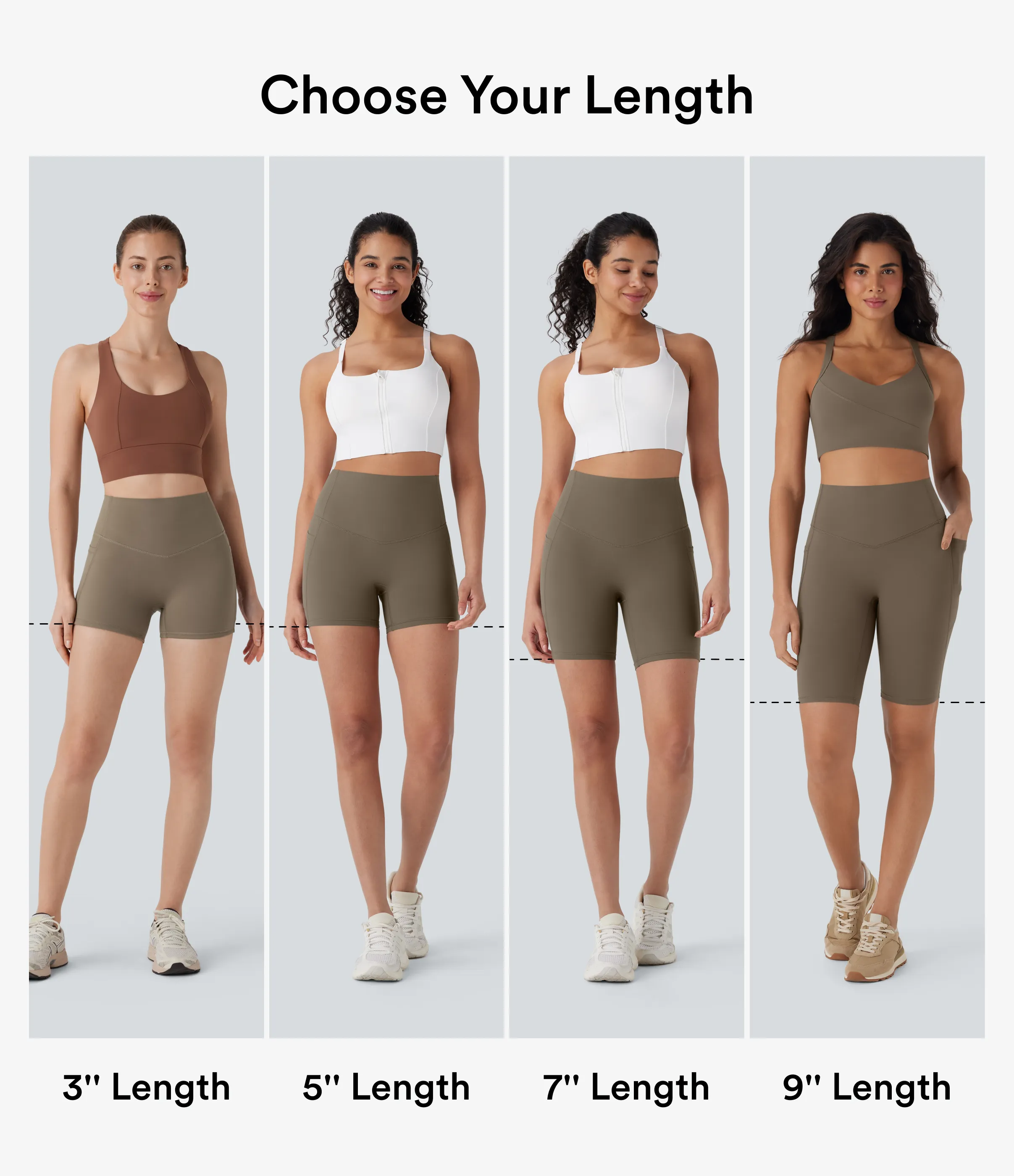 Halara Pantalón corto Halara UltraSculpt™ SoCinched ciclista moldeador tiro alto control abdomen bolsillo lateral 7.5cm - Dawn Brown - S sold by Halara product image thumbnail 3