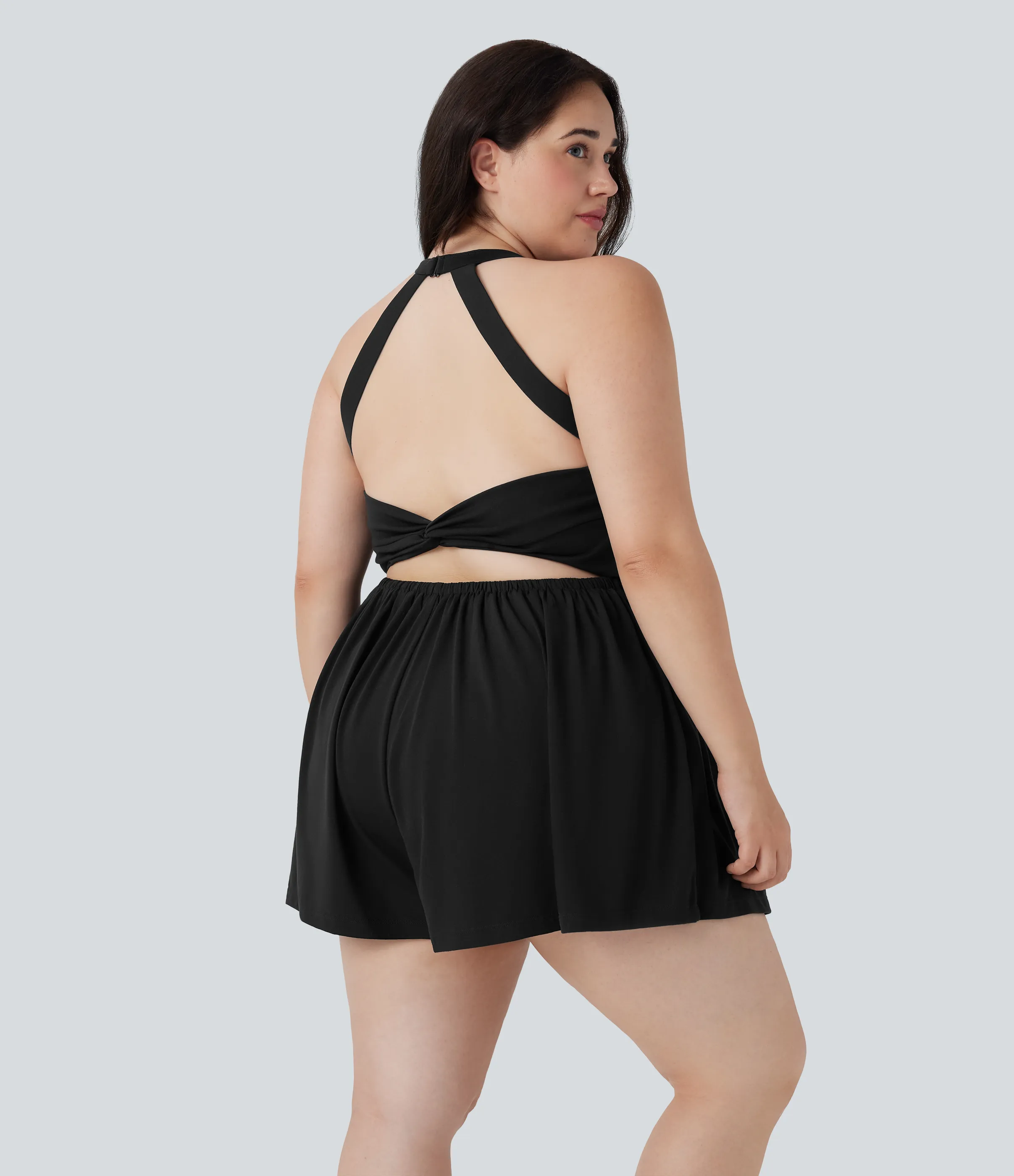 Halara Mono 2 en 1 talla grande sin espalda bolsillo - Edición Easy Peezy - Black - 3X sold by Halara product image thumbnail 3