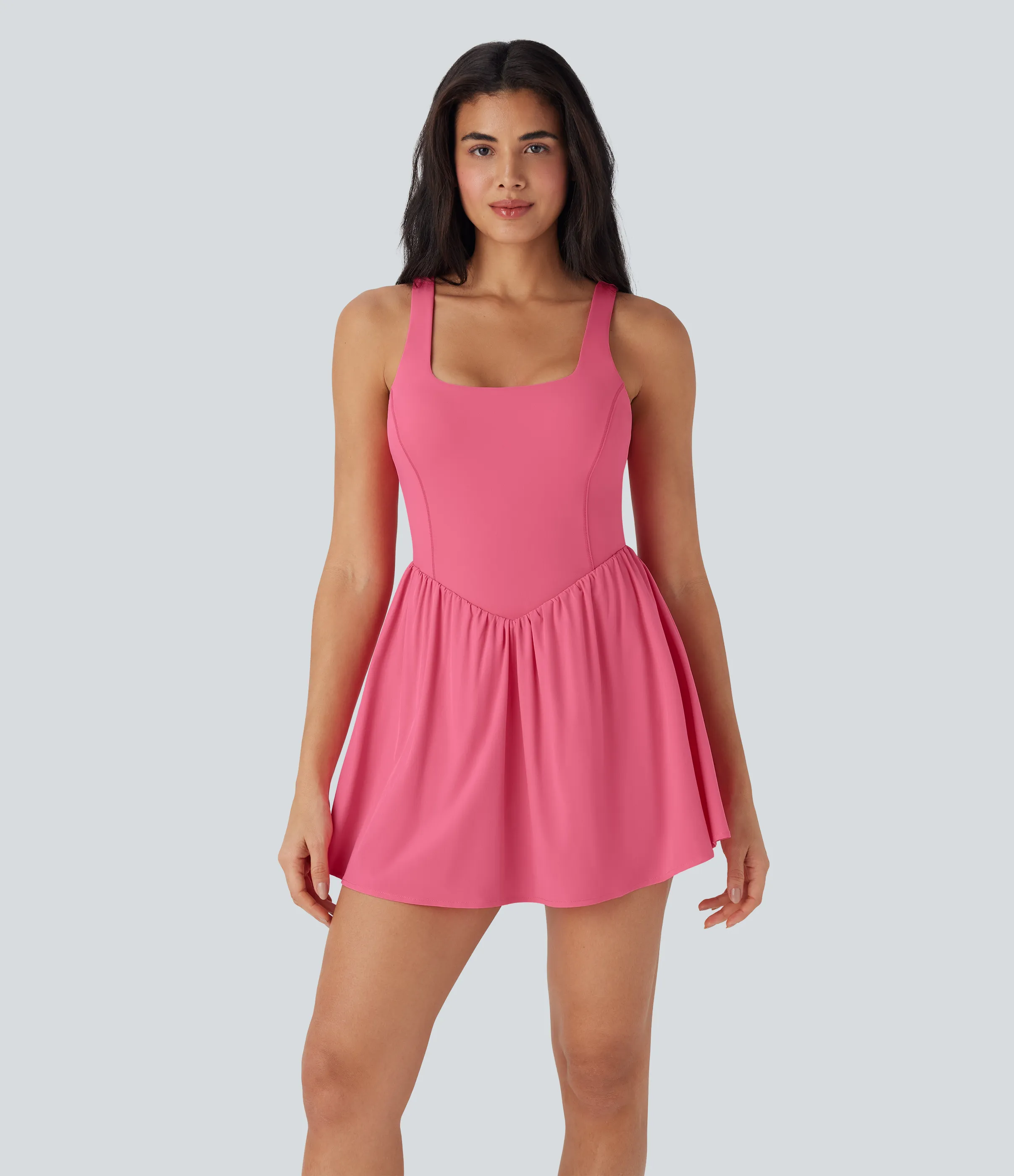 Halara Vestido corto deportivo 2 en 1 Breezeful™ de secado rápido con espalda descubierta y lazo con bolsillo lateral - Edición Easy Peezy - Pink Lemonade - XL sold by Halara product image thumbnail 3