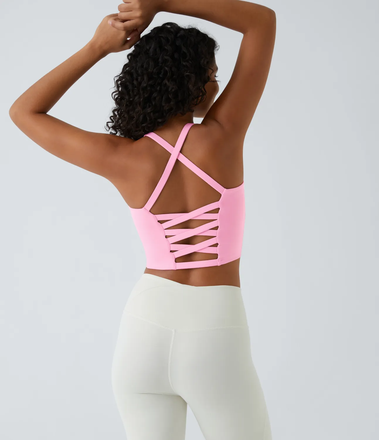 Halara Top corto de yoga en copas D-F - Lagerstroemia Powder - M sold by Halara product image thumbnail 2