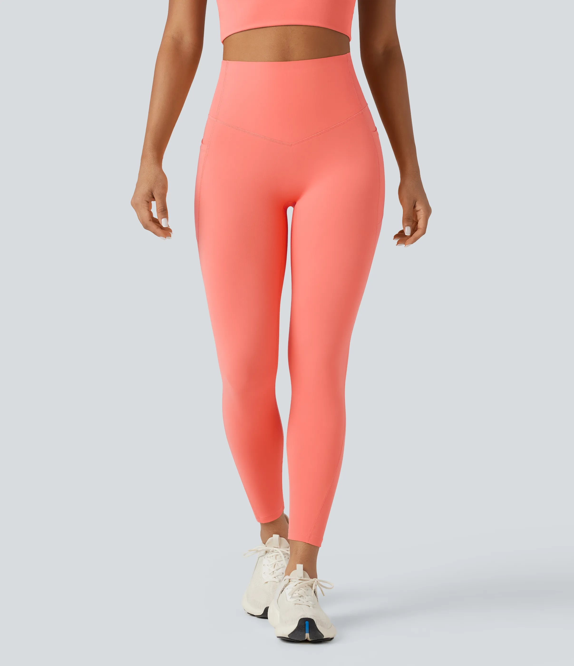 Halara Leggings SoCinched UltraSculpt entrenamiento control abdomen bolsillo lateral tiro alto - Fusion Coral - XXL(7/8) sold by Halara product image thumbnail 3