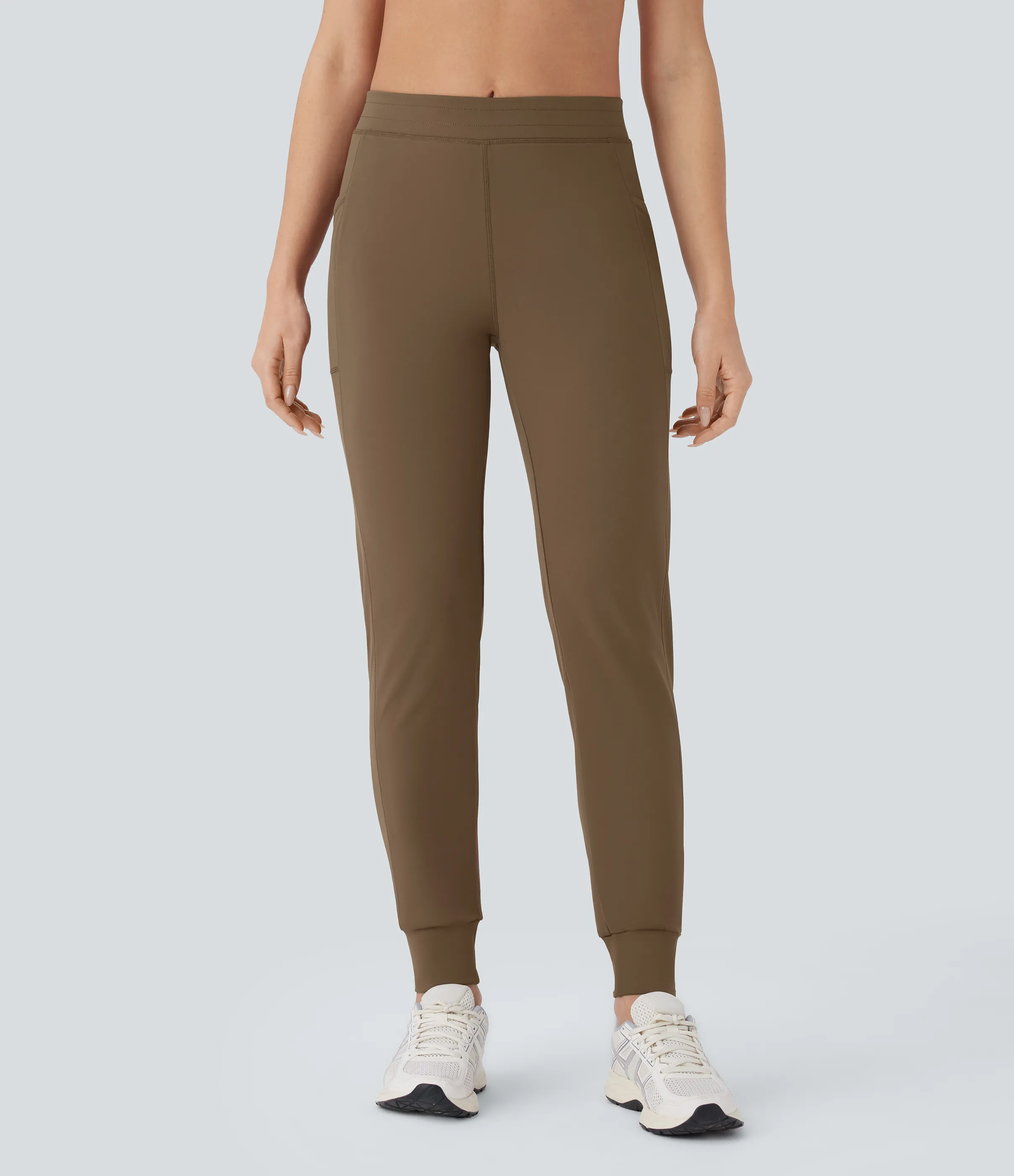 Halara Pantalón yoga ajustado bolsillo lateral tiro medio - Sepia - S(regular) sold by Halara product image thumbnail 4