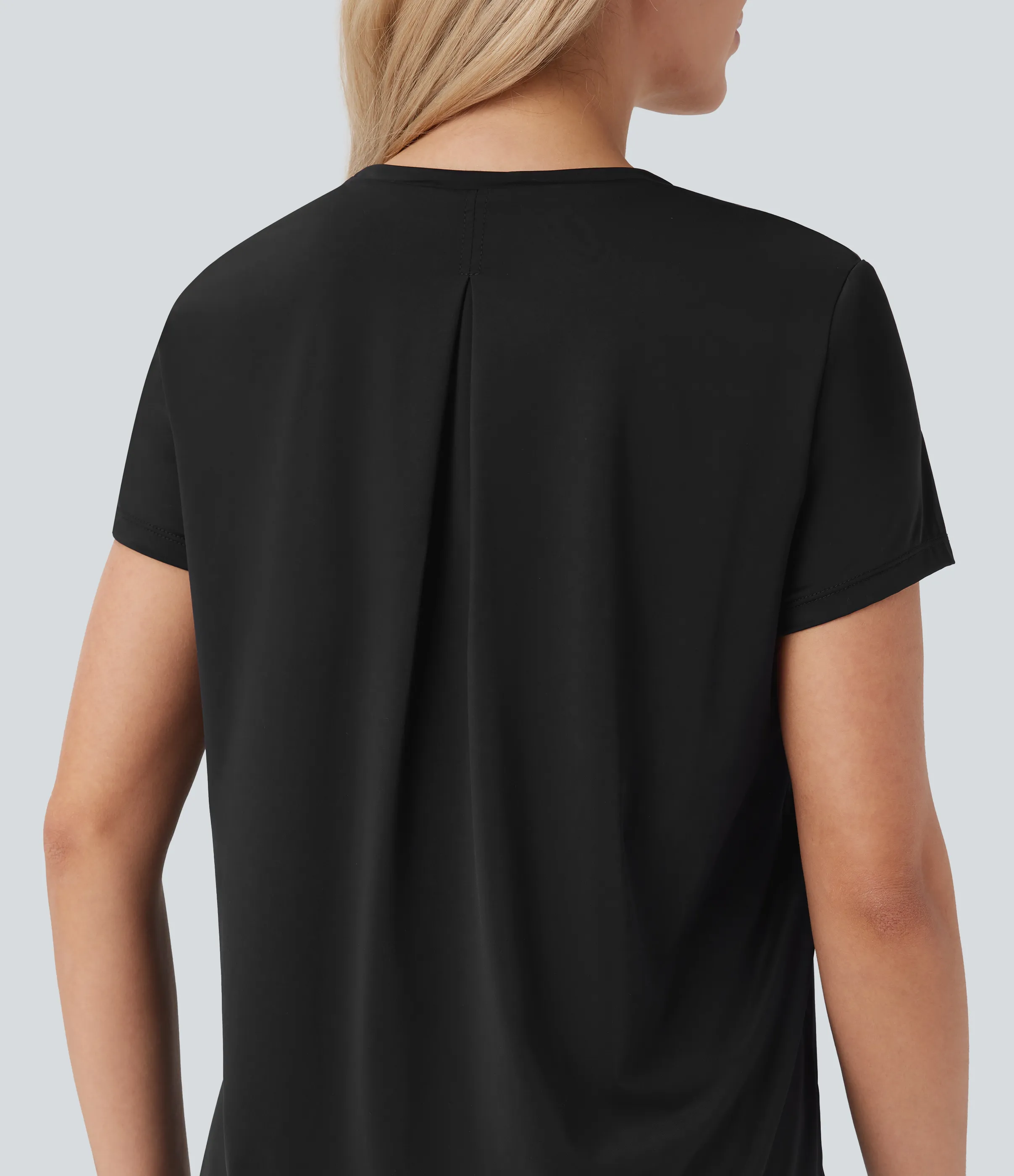 Halara Top deportivo yoga manga corta cuello redondo tiro alto - Black - XS sold by Halara product image thumbnail 5