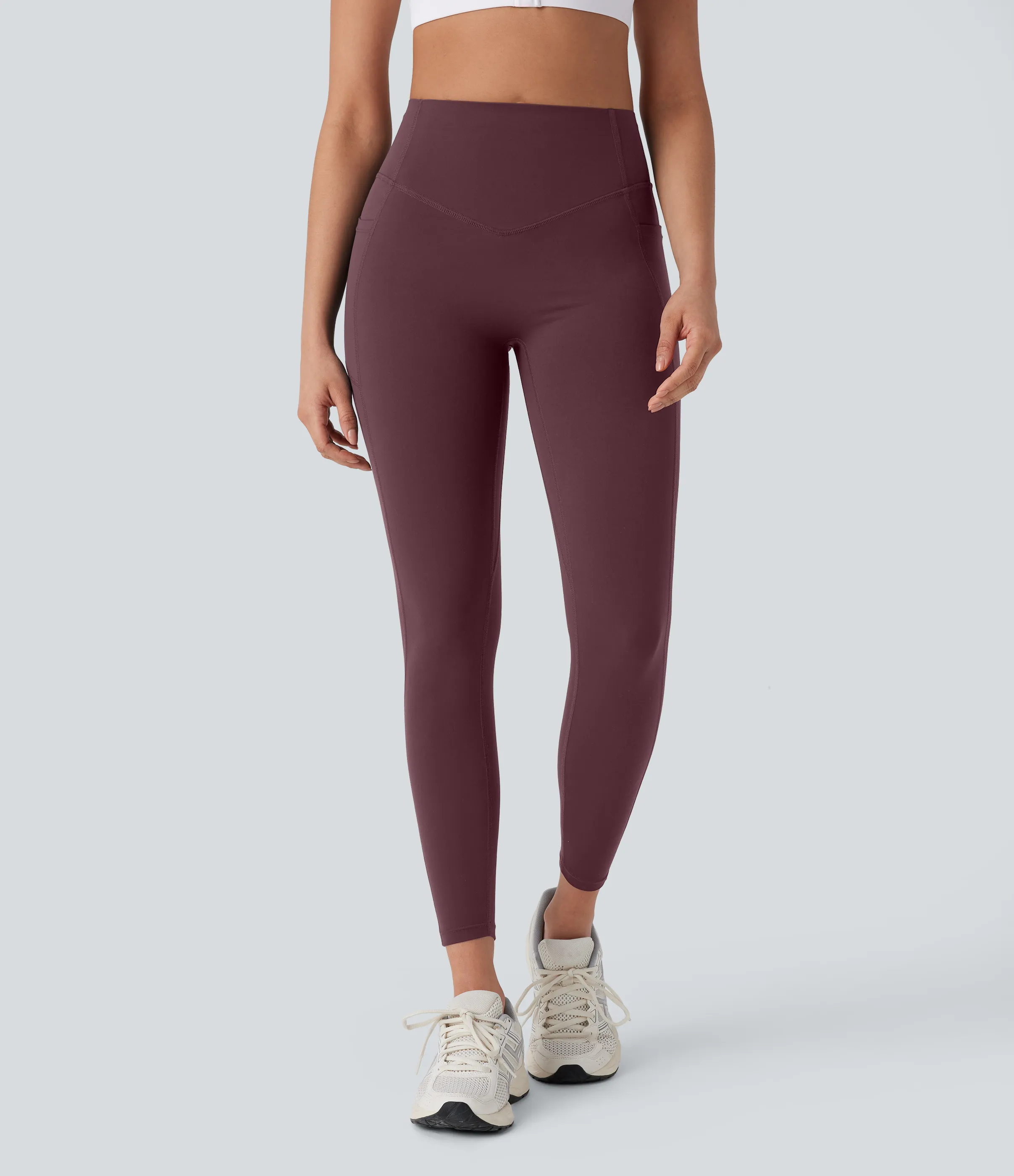Halara Leggings Halara UltraSculpt™ SoCinched yoga moldeador tiro alto bolsillo lateral fruncido realce glúteo control abdomen - Evening Red - XS(7/8) sold by Halara product image thumbnail 3