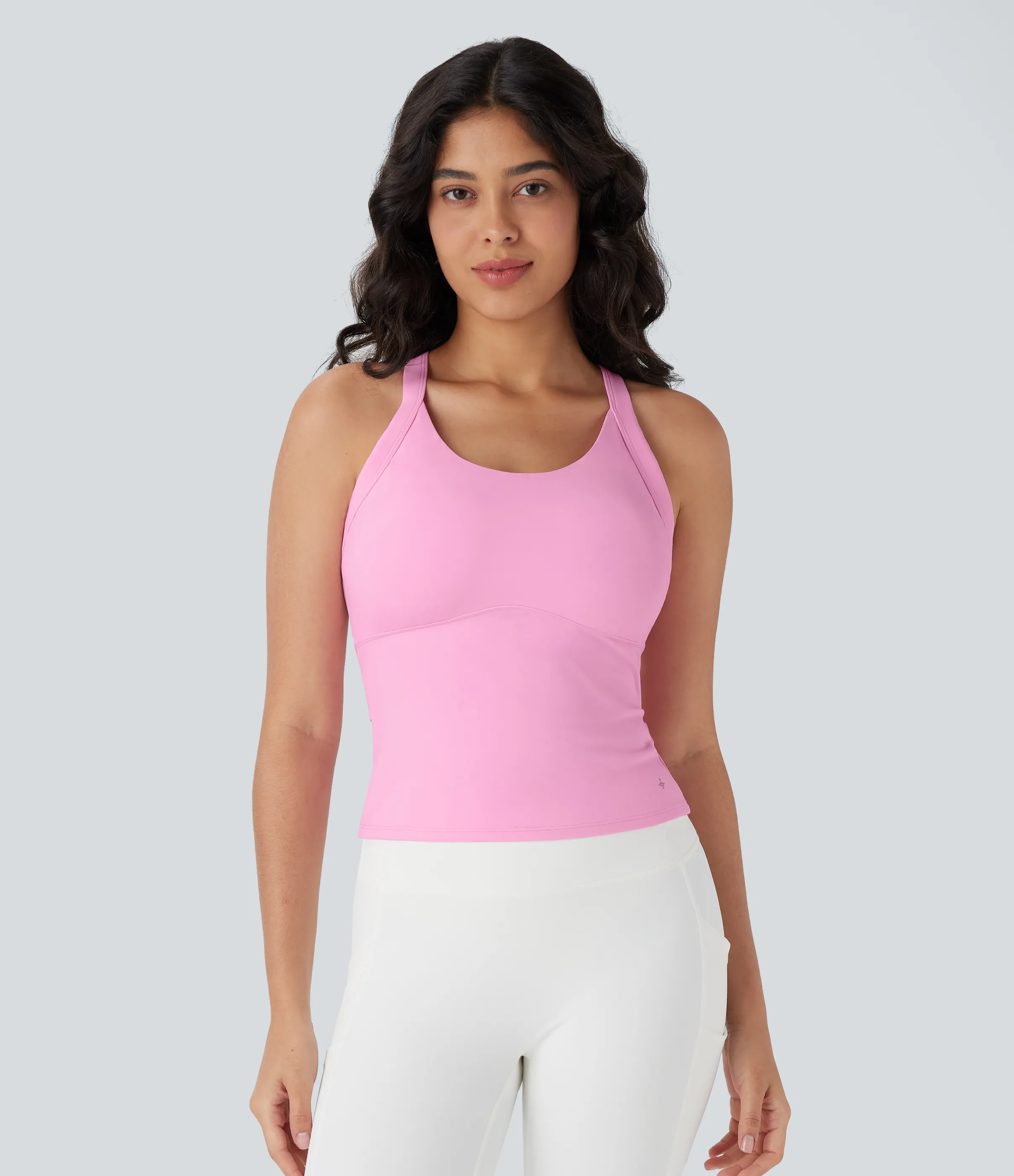 Halara Top de yoga SoftlyZero™ Plush afelpado con abertura en copas D-F - Nosegay - XS sold by Halara product image thumbnail 3