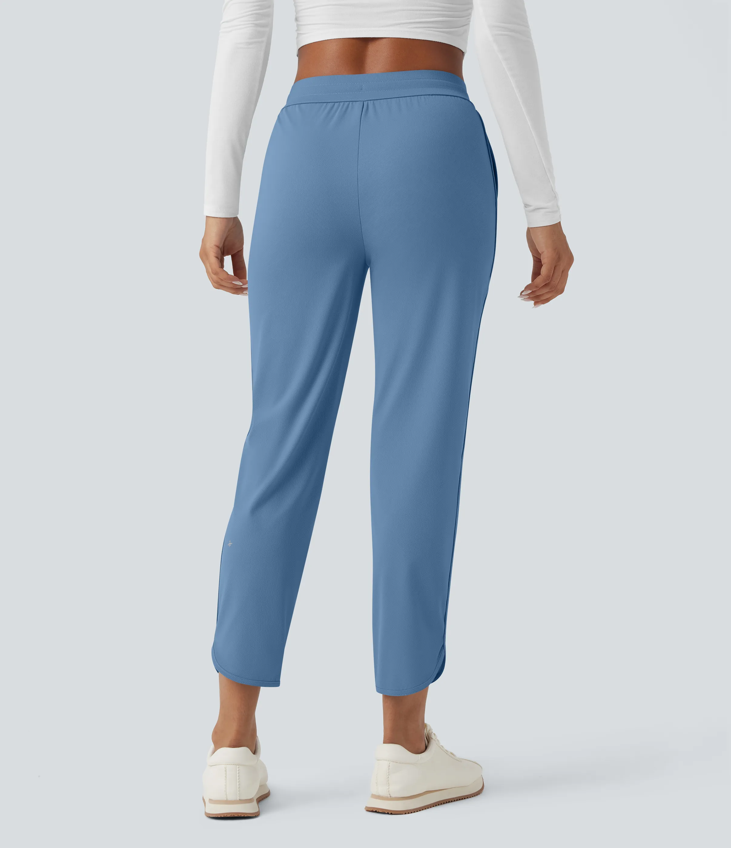 Halara Pantalones de golf ajustados de tiro medio con cordón, dobladillo curvo y secado rápido con bolsillos - UPF 40+ - Cyaneus - XS(regular) sold by Halara product image thumbnail 3