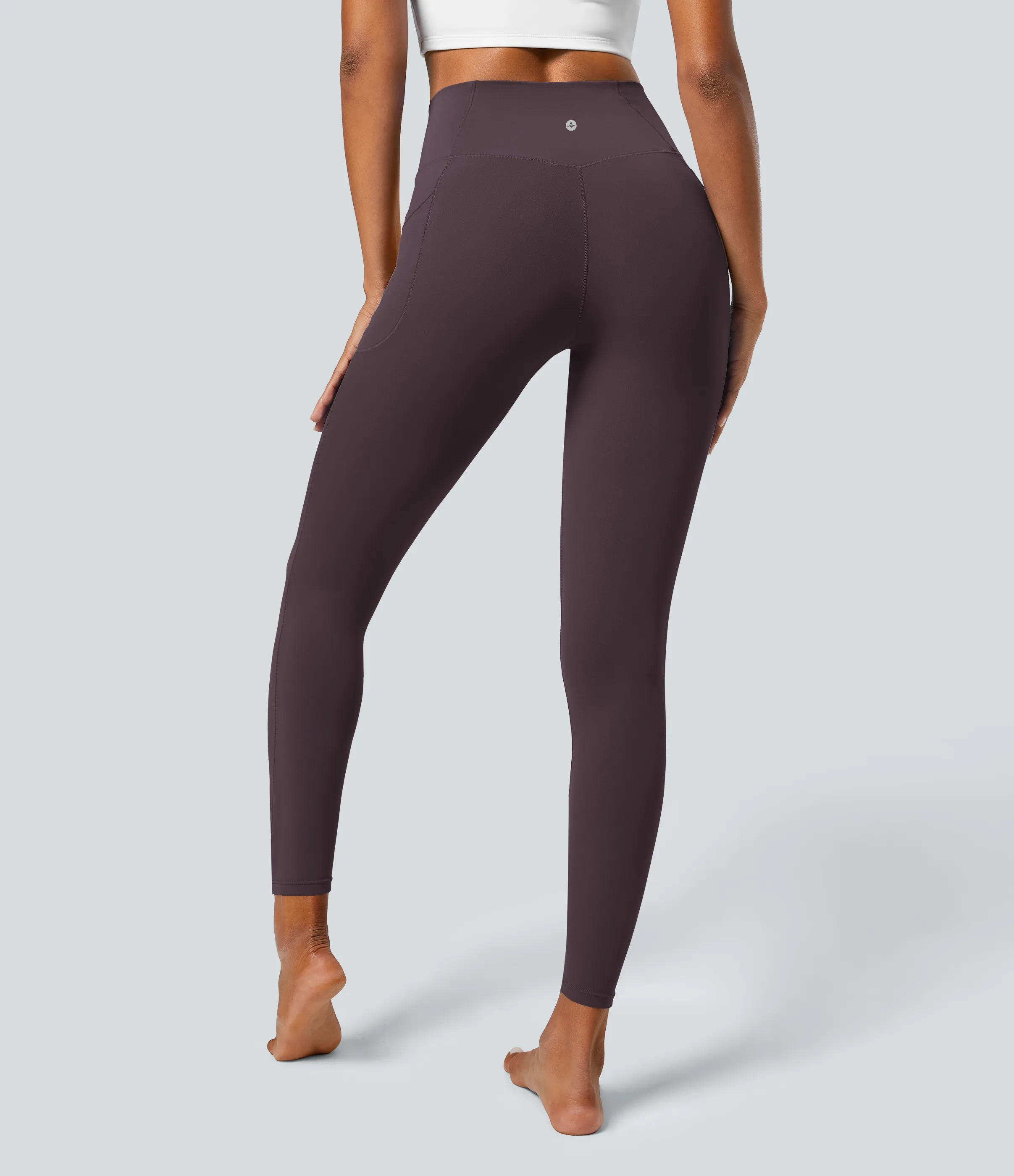 Halara Leggings Softlyzero™ liso bolsillo cruzado - Dusky Evening purple - S(7/8) sold by Halara product image thumbnail 3