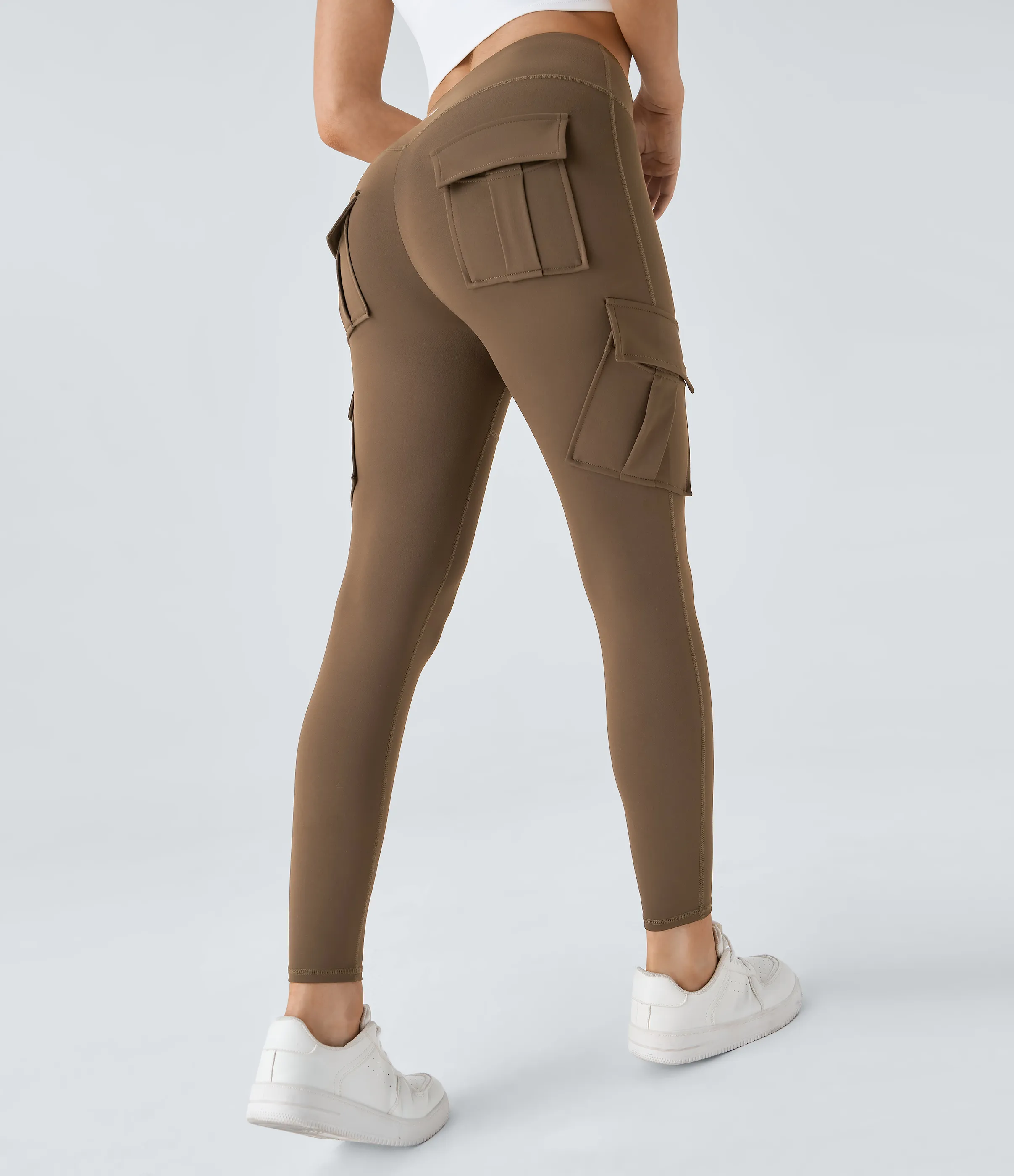 Halara Leggings yoga ajustado bolsillo cargo tiro alto - Sepia - XS(7/8) sold by Halara product image thumbnail 2