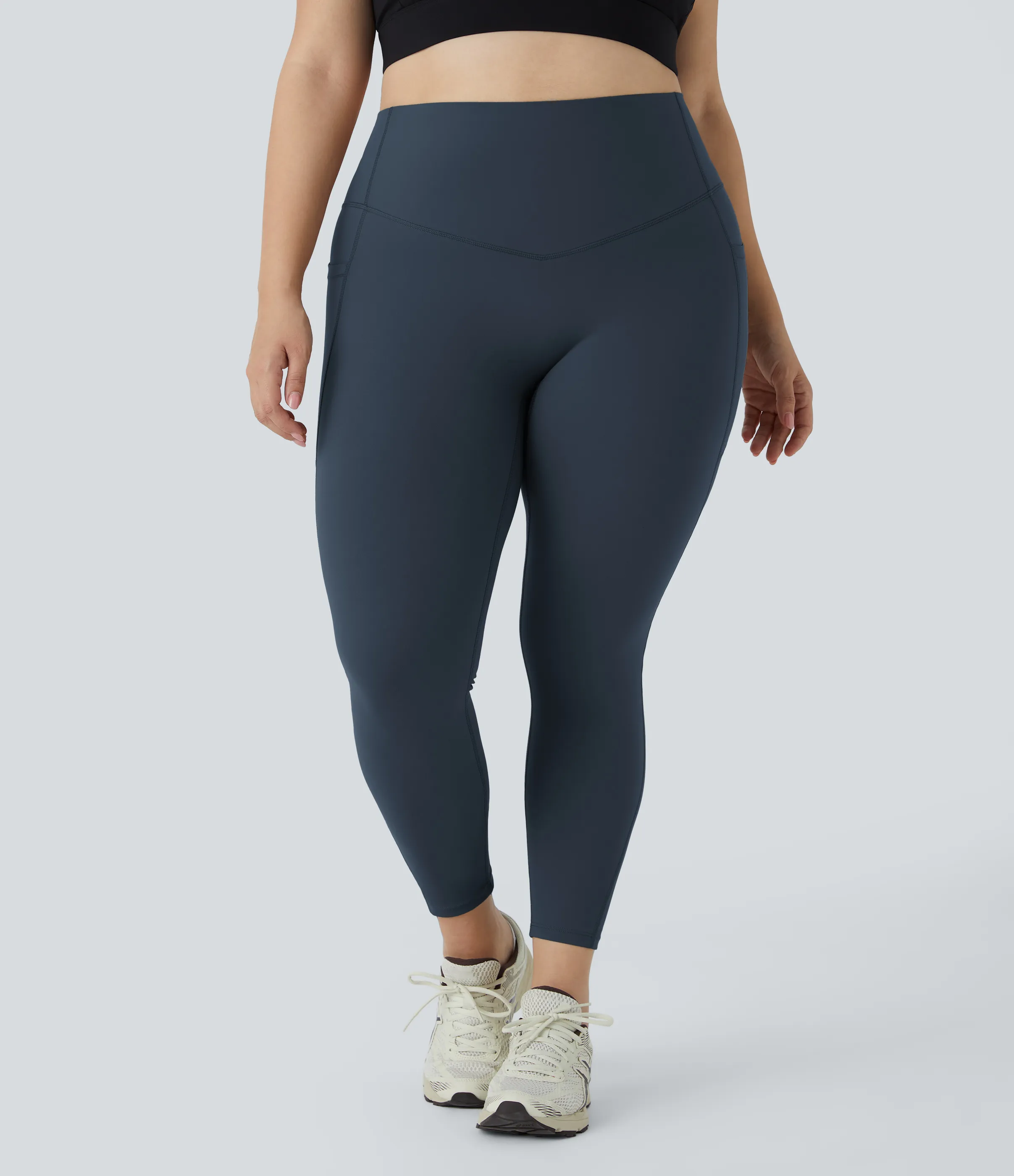Halara Leggings SoCinched talla grande entrenamiento bolsillo lateral moldeador abdomen tiro alto - Carbon - 3X(7/8) sold by Halara product image thumbnail 4