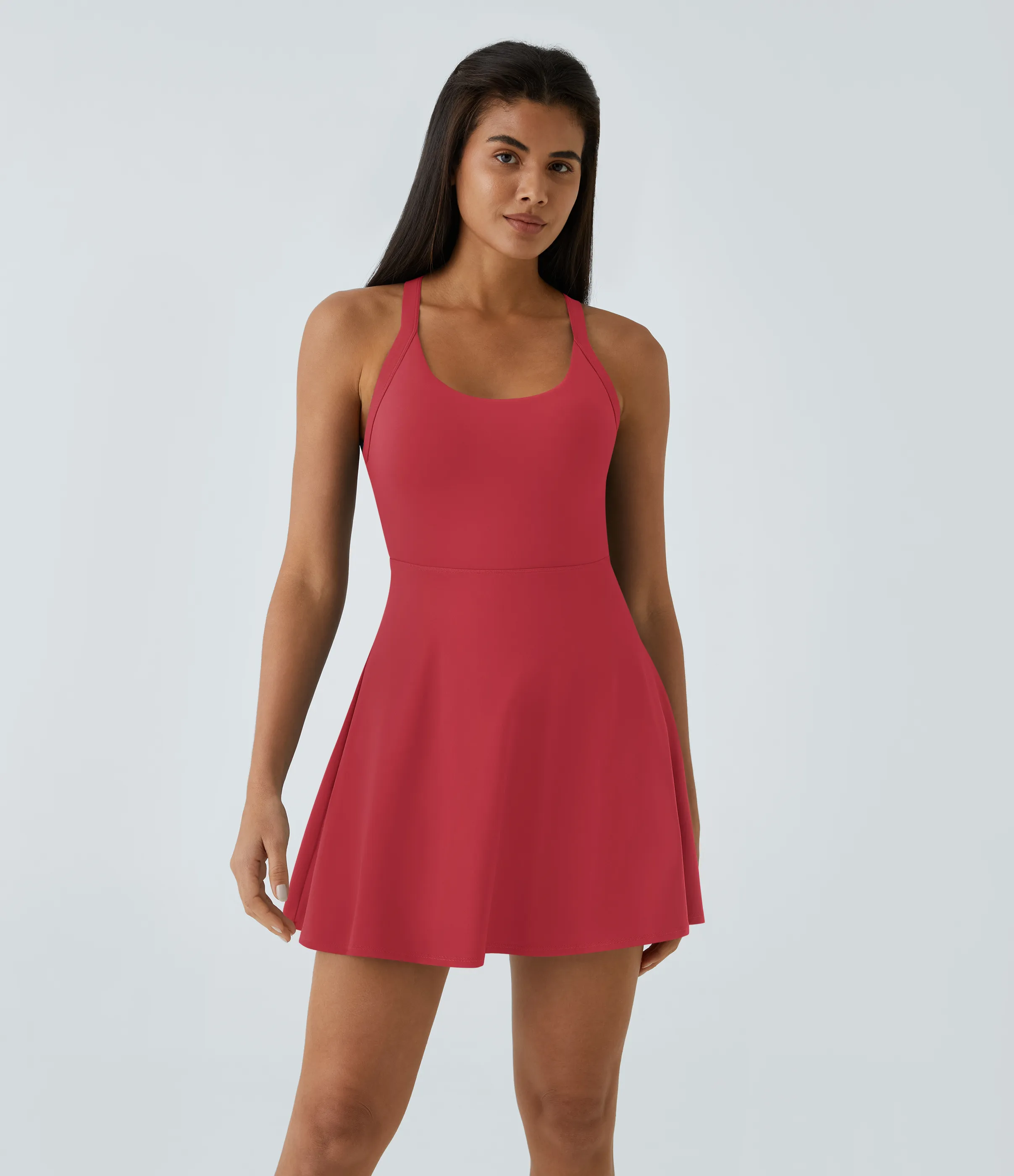 Halara Vestido activo baile vuelo retorcido sin espalda-Longitud más larga-Edición Easy Peezy - Salsa - L sold by Halara product image thumbnail 3