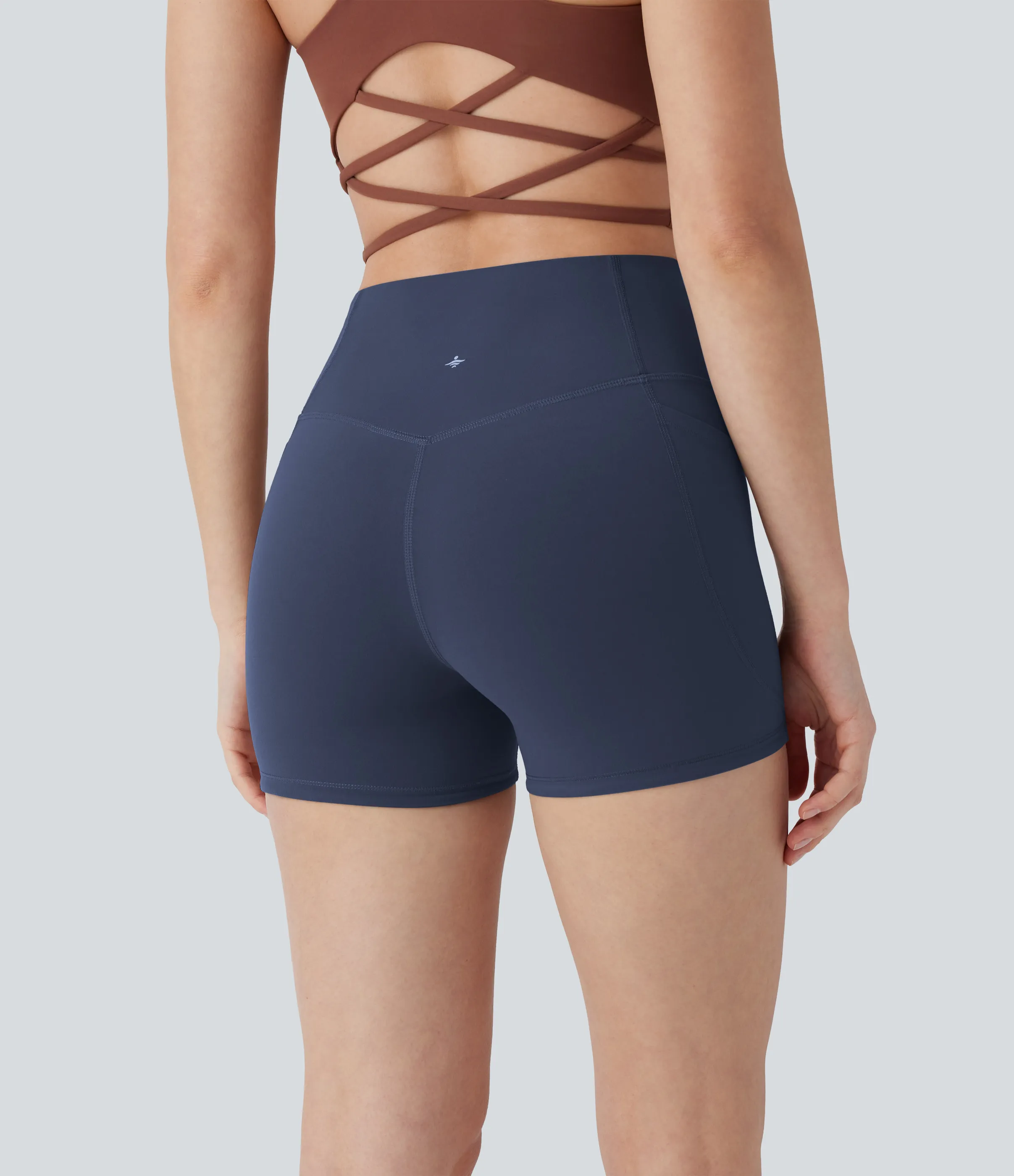Halara Pantalón corto Halara UltraSculpt™ SoCinched ciclista moldeador tiro alto control abdomen bolsillo lateral 7.5cm - Mood Indigo - L sold by Halara product image thumbnail 3