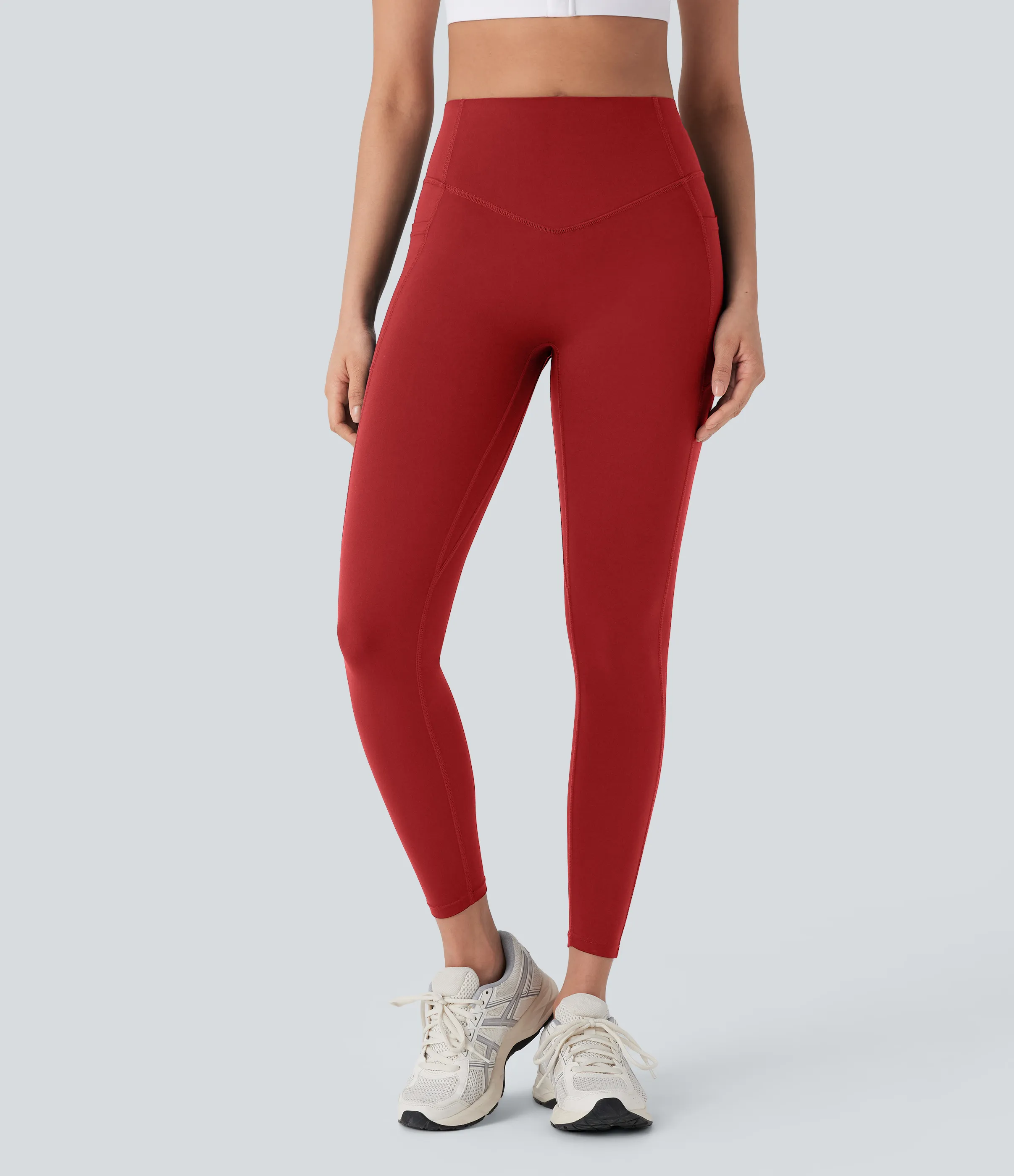 Halara Leggings Halara UltraSculpt™ SoCinched yoga moldeador tiro alto bolsillo lateral fruncido realce glúteo control abdomen - Aura Orange - M(7/8) sold by Halara product image thumbnail 3