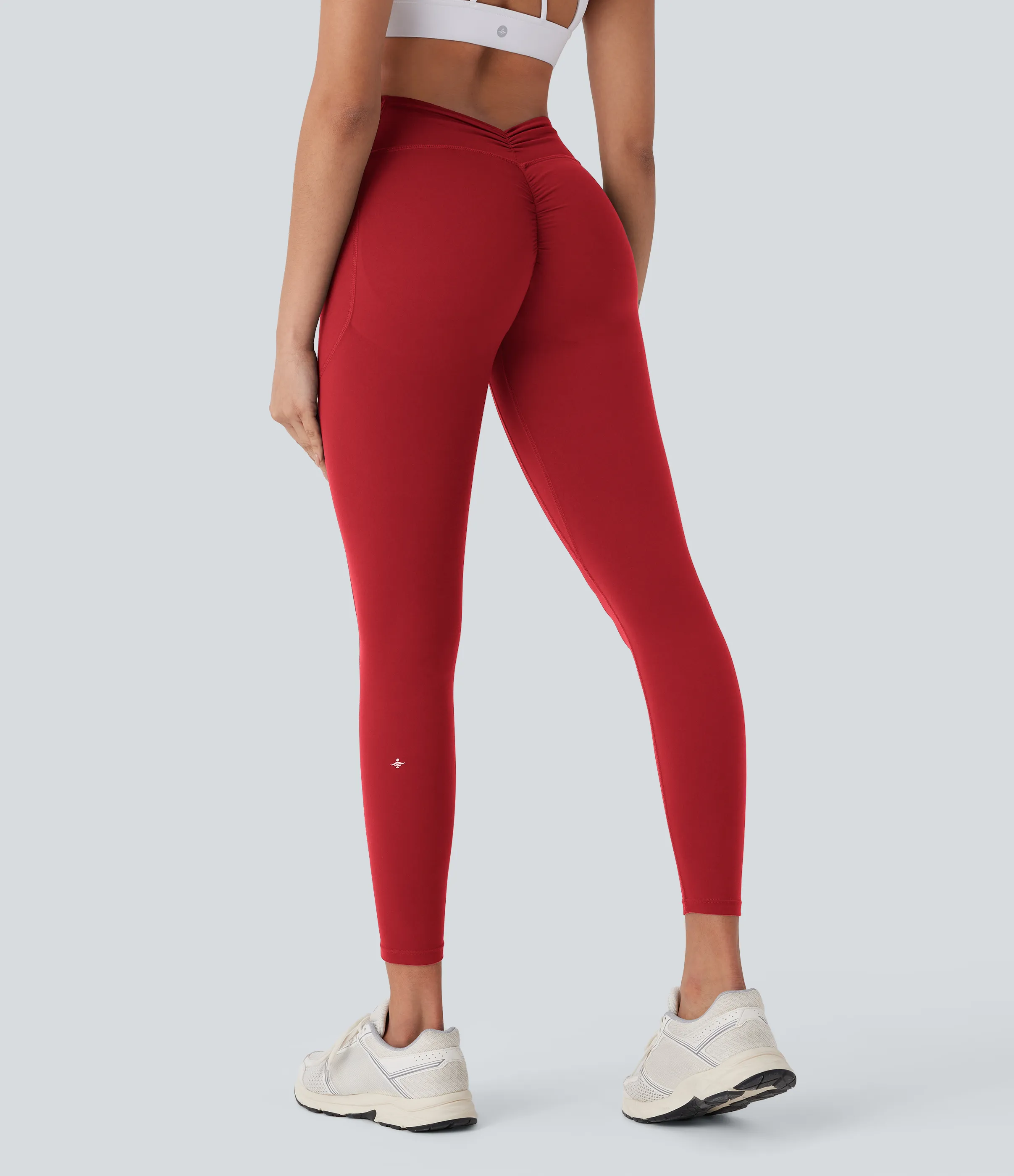 Halara Leggings Halara UltraSculpt™ SoCinched yoga moldeador tiro alto bolsillo lateral fruncido realce glúteo control abdomen - Aura Orange - L(full_length) sold by Halara