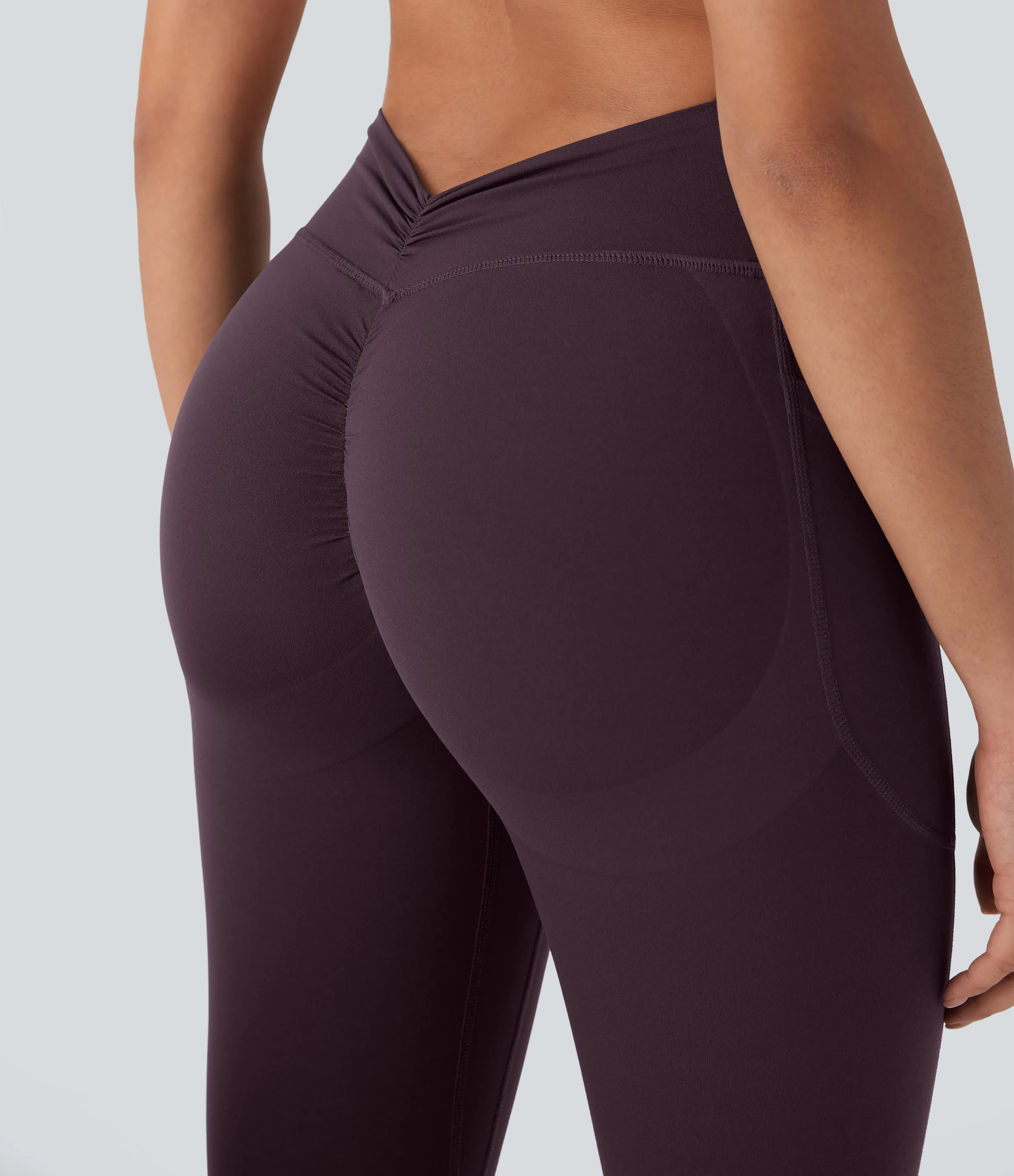 Halara Leggings Halara UltraSculpt™ SoCinched yoga moldeador tiro alto bolsillo lateral fruncido realce glúteo control abdomen - Night's Purple - L(full_length) sold by Halara product image thumbnail 5