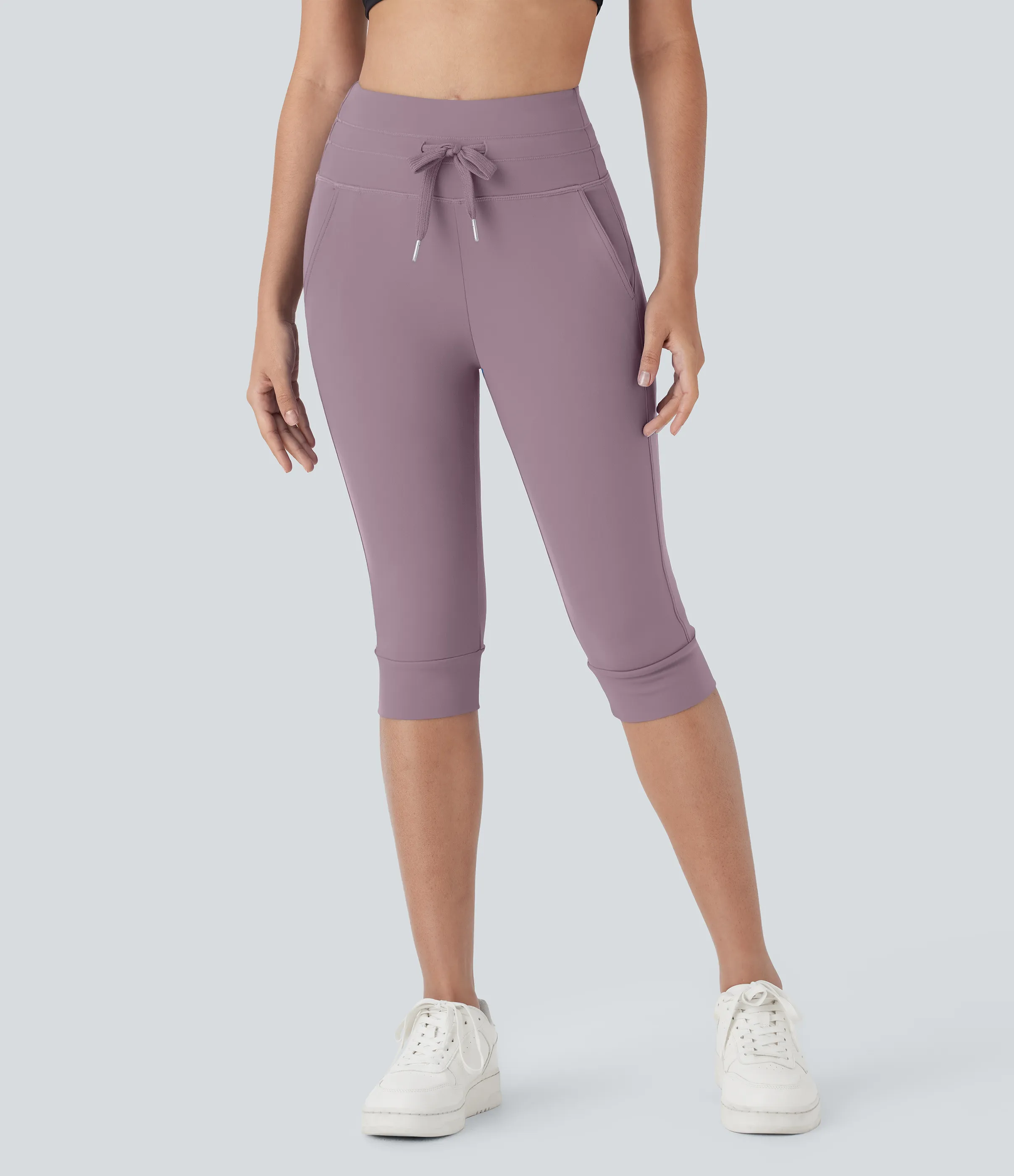 Halara Pantalón Softlyzero™ Plush deportivo yoga pedal bolsillo lateral cordón tiro alto - Mauve - S(regular) sold by Halara product image thumbnail 2