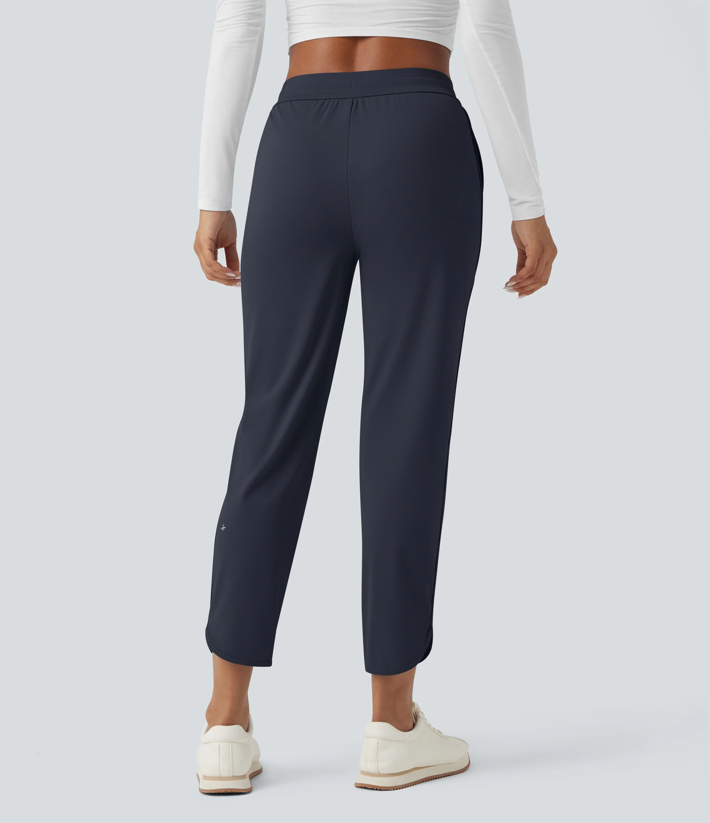 Halara Pantalones de golf ajustados de tiro medio con cordón, dobladillo curvo y secado rápido con bolsillos - UPF 40+ - Dark Blue - M(regular) sold by Halara product image thumbnail 3