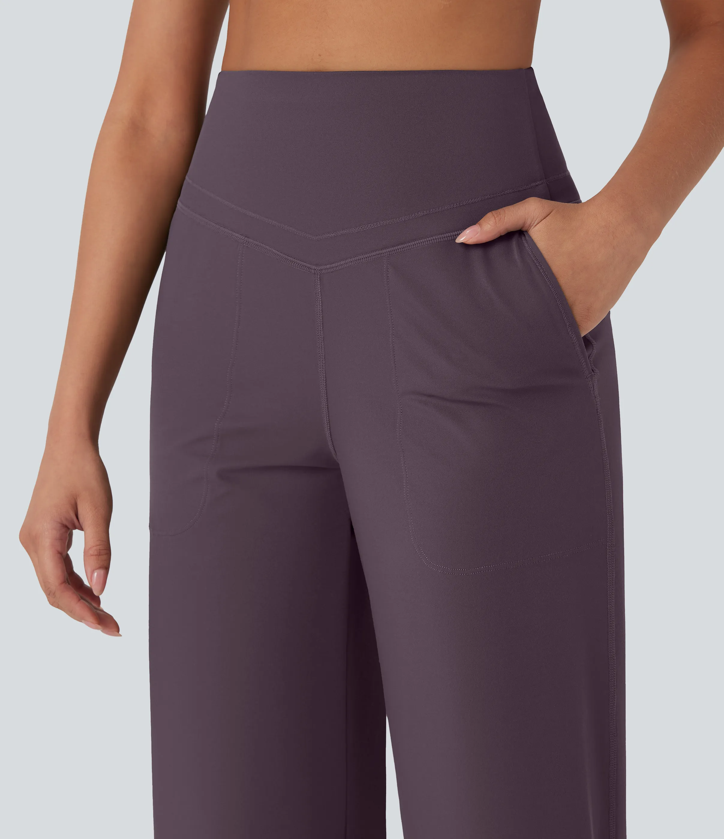 Halara Pantalones de yoga Halara UltraSculpt™ moldeadores de tiro alto con control de abdomen y pierna recta con bolsillos - Night's Purple - XL(petite) sold by Halara product image thumbnail 5