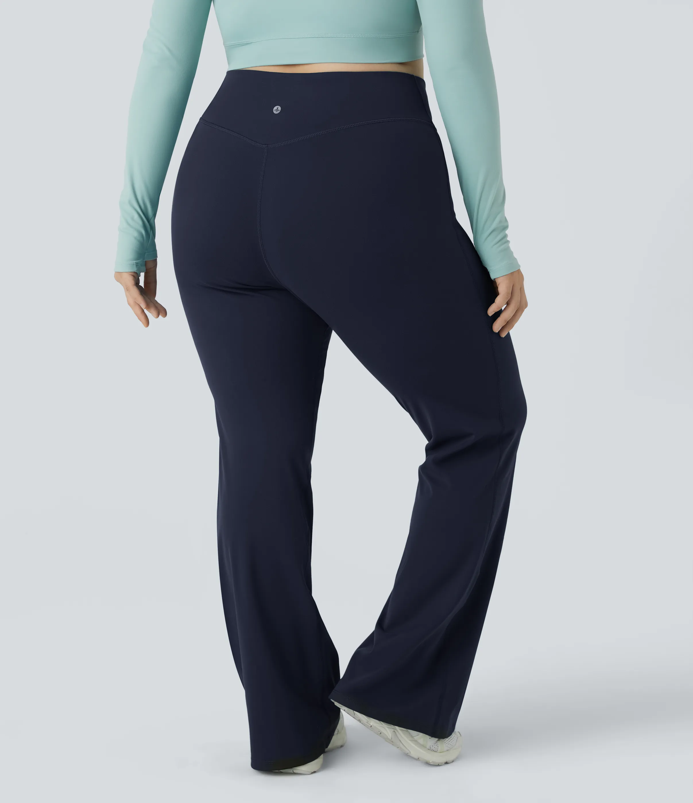 Halara Leggings acampanado tiro alto cruzado largo completo talla grande - Midnight Blue - 4X sold by Halara product image thumbnail 3