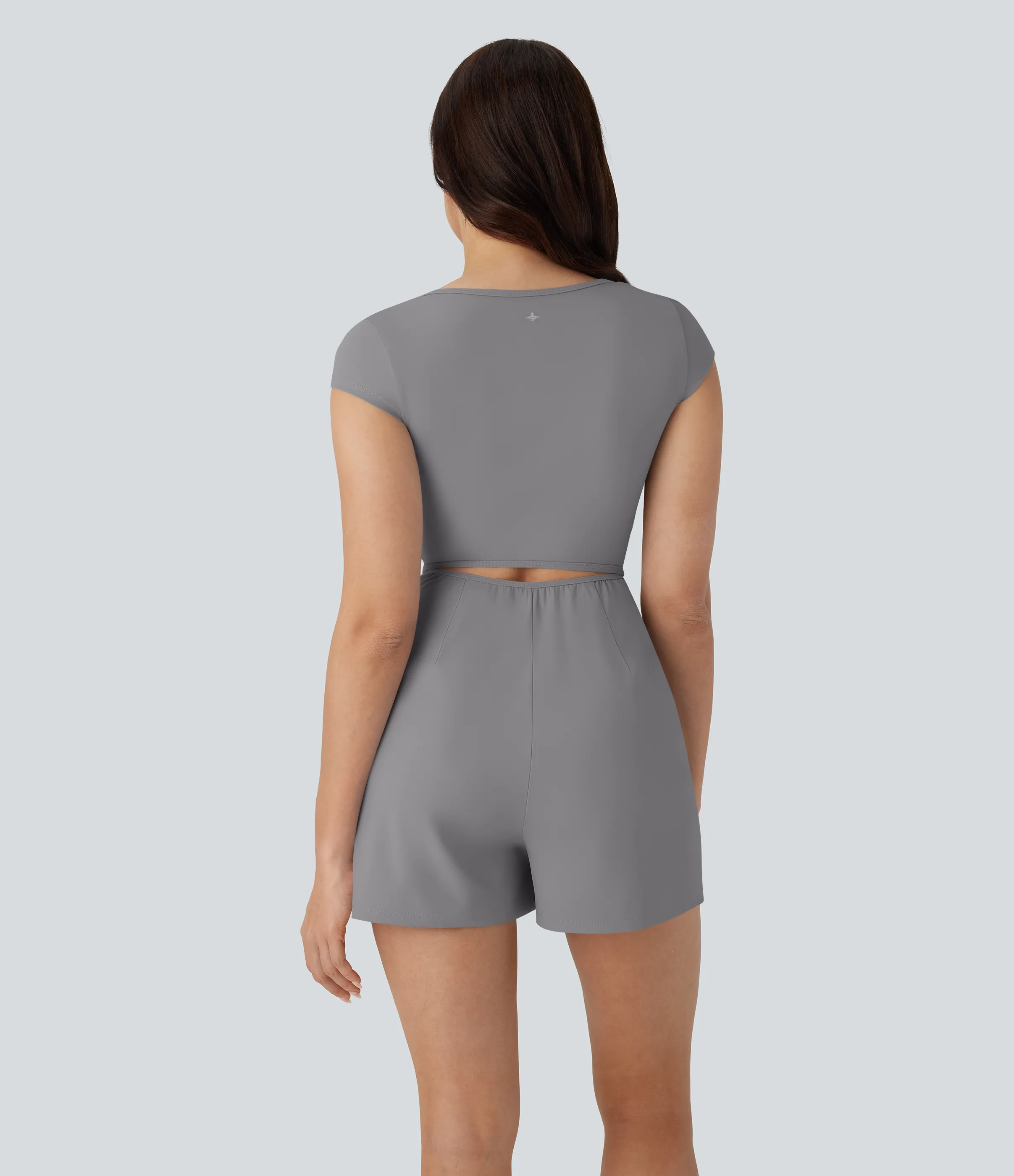 Halara Mono Softlyzero™ Airy yoga cuello U manga corta bolsillo lateral tacto fresco - Easy Peezy - Gull - S sold by Halara product image thumbnail 3