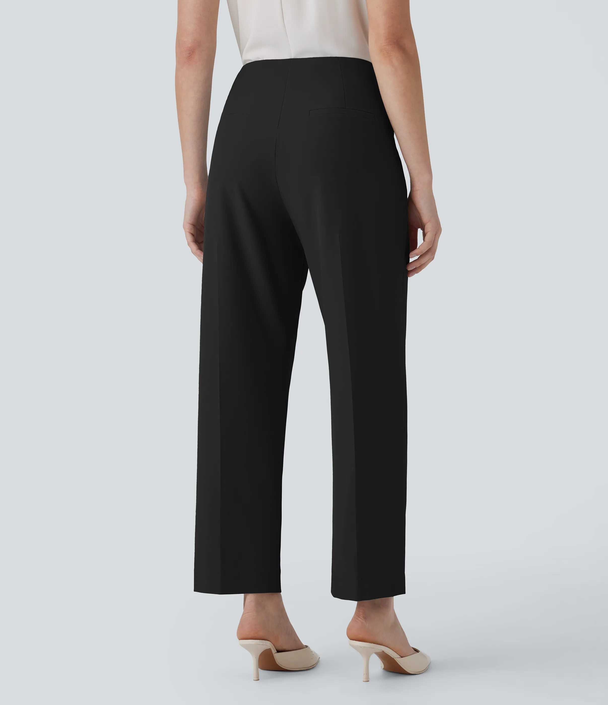 Halara Pantalón oficina ajustado bolsillo lateral cremallera invisible - Black - L(regular) sold by Halara product image thumbnail 3