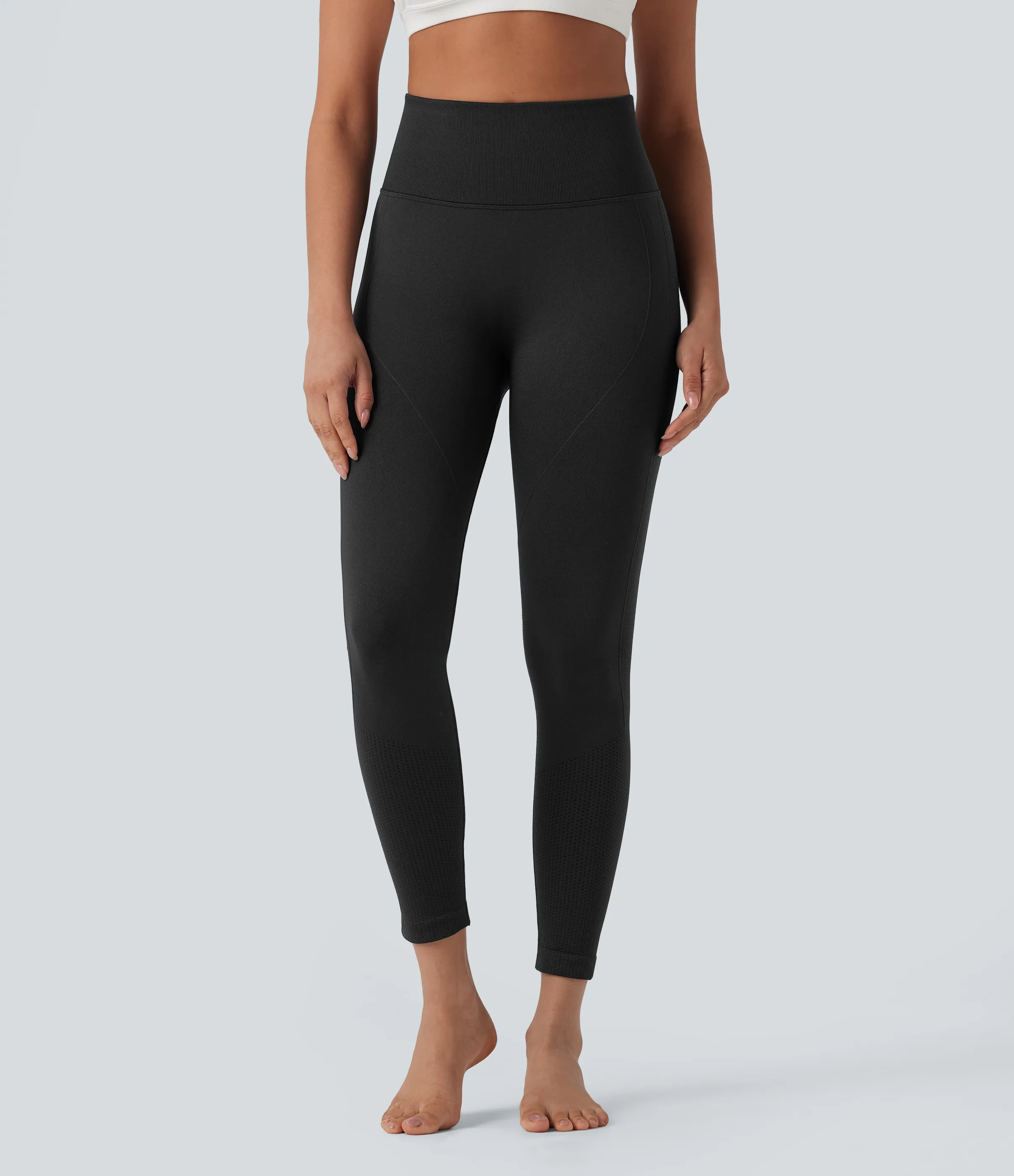 Halara Leggings yoga tiro alto control abdomen realce glúteo sin costura - Black - S(7/8) sold by Halara product image thumbnail 3