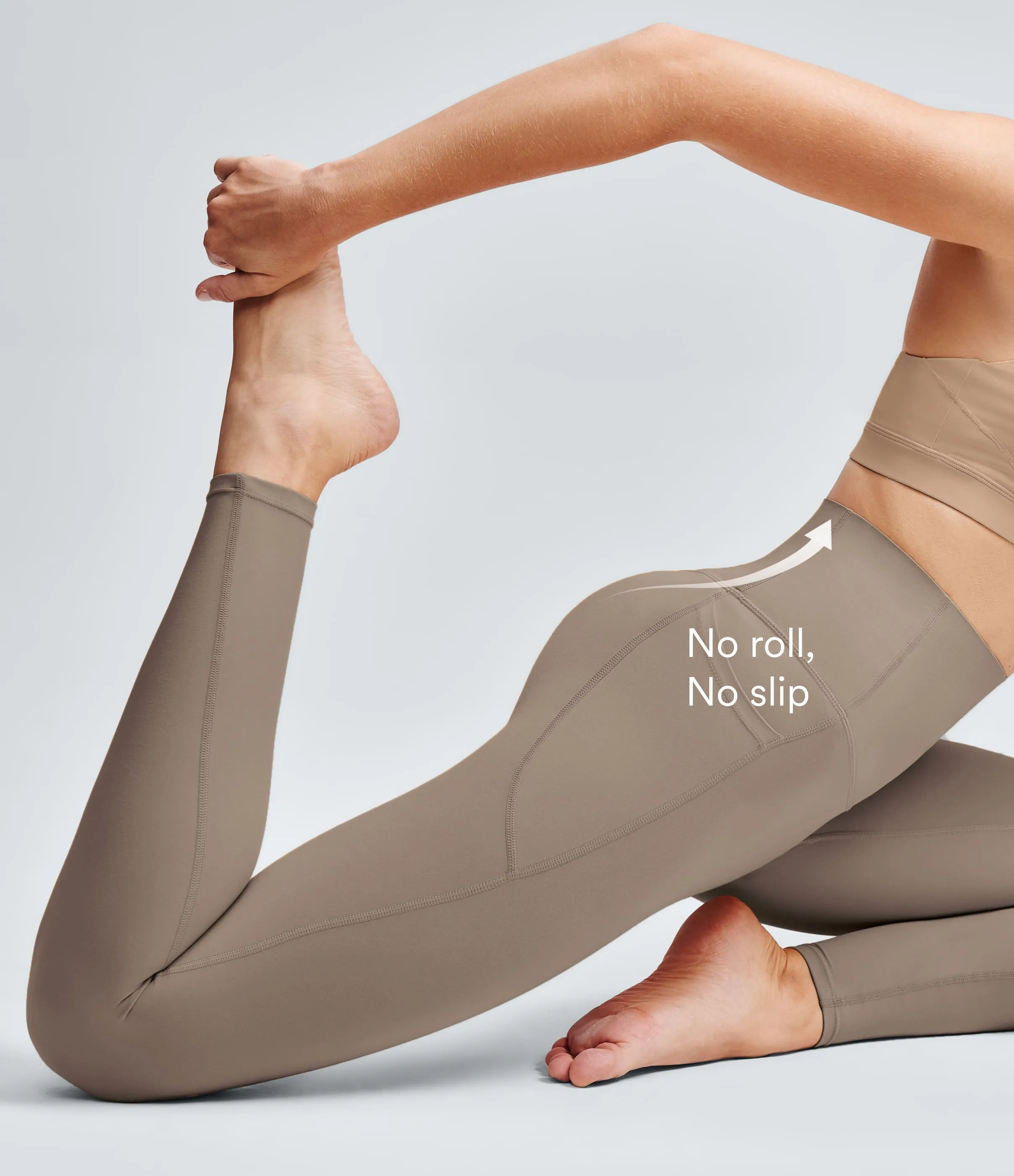 Halara Leggings SoCinched UltraSculpt entrenamiento control abdomen bolsillo lateral tiro alto - Dawn Brown - XS(full_length) sold by Halara product image thumbnail 4