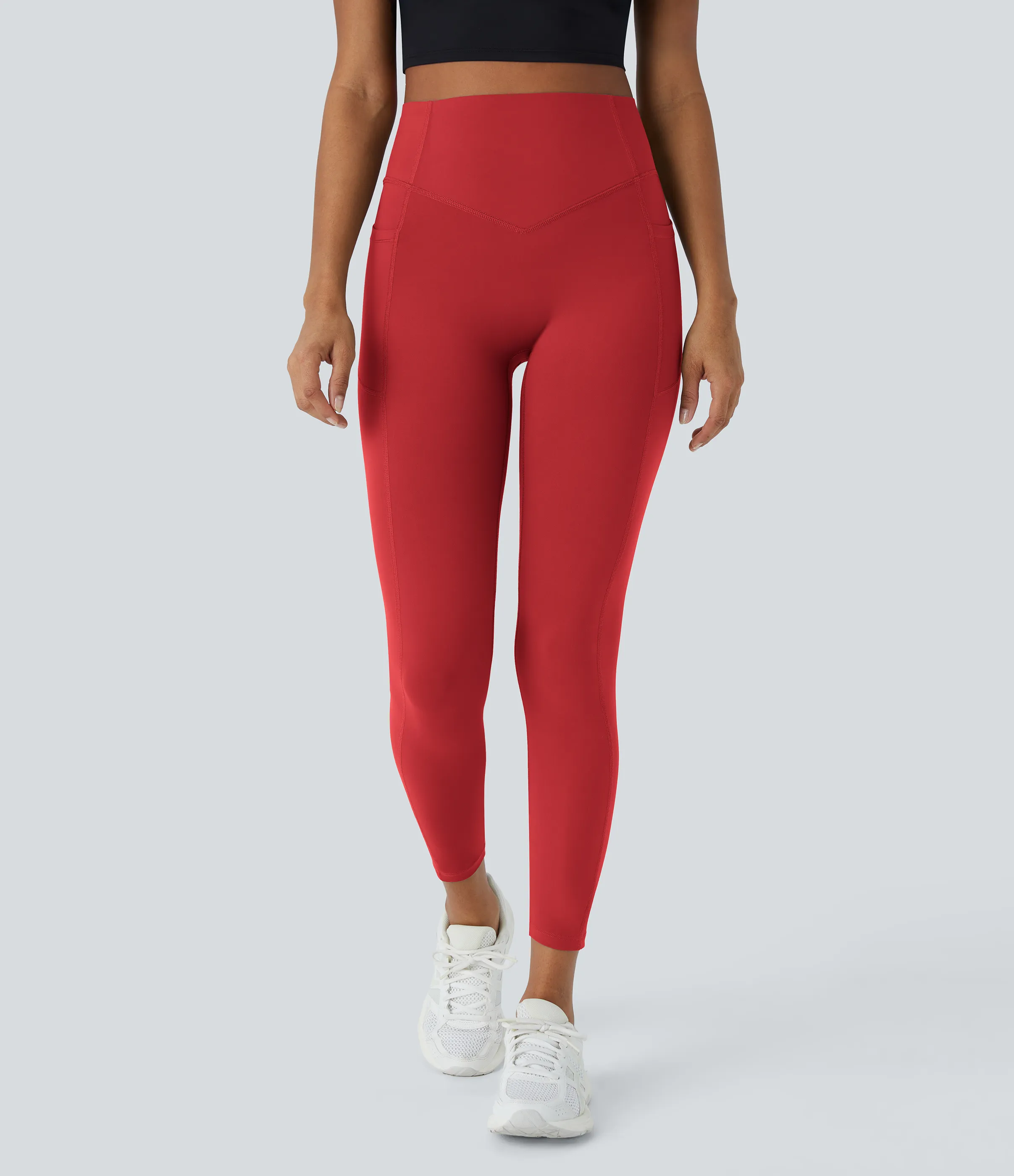 Halara Leggings SoCinched UltraSculpt entrenamiento moldeador bolsillo lateral control abdomen tiro alto - Aura Orange - XL(full_length) sold by Halara product image thumbnail 3