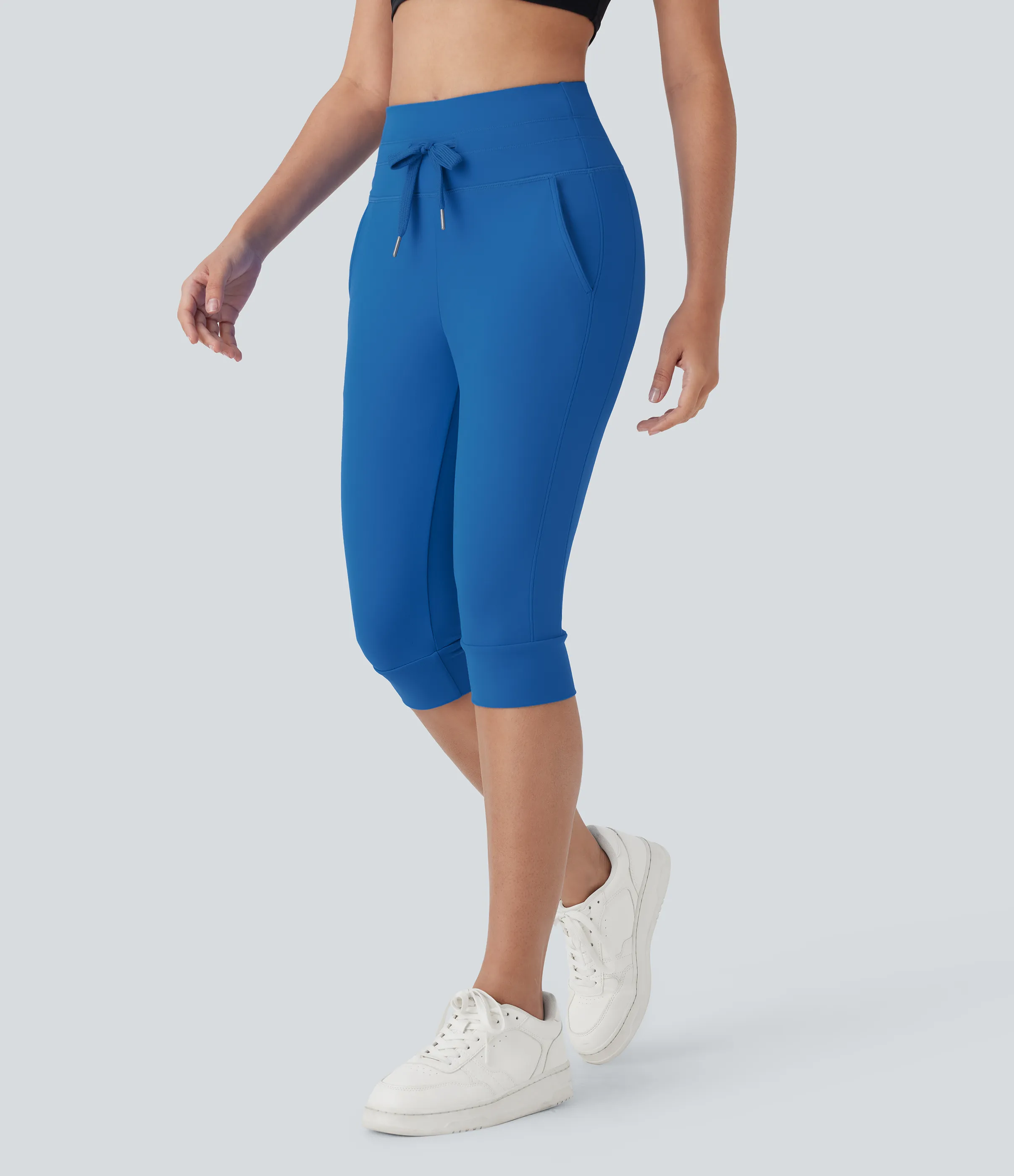 Halara Pantalón Softlyzero™ Plush deportivo yoga pedal bolsillo lateral cordón tiro alto - Strong Blue - XL(regular) sold by Halara product image thumbnail 4