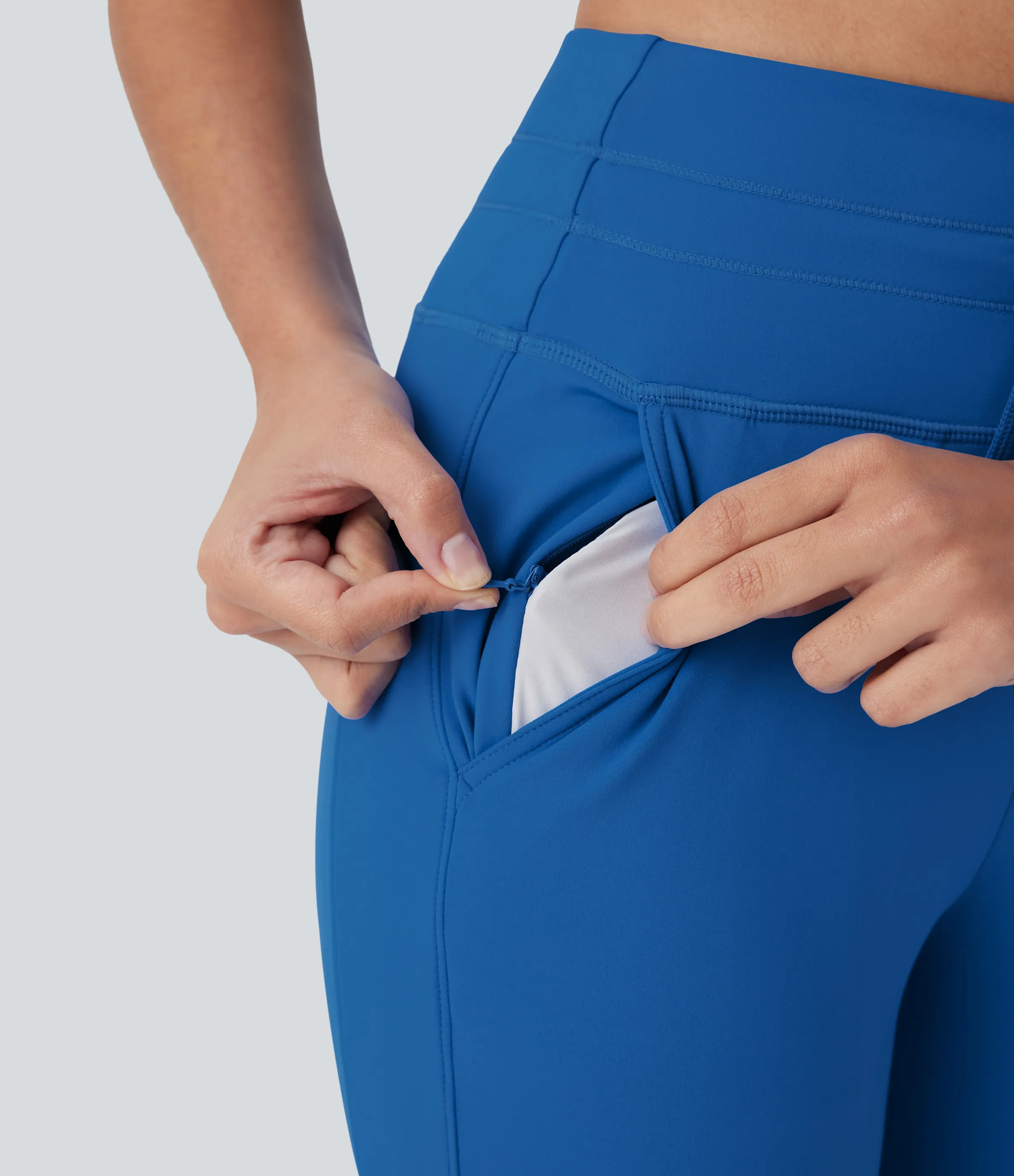 Halara Pantalón Softlyzero™ Plush deportivo yoga pedal bolsillo lateral cordón tiro alto - Strong Blue - XL(regular) sold by Halara product image thumbnail 5