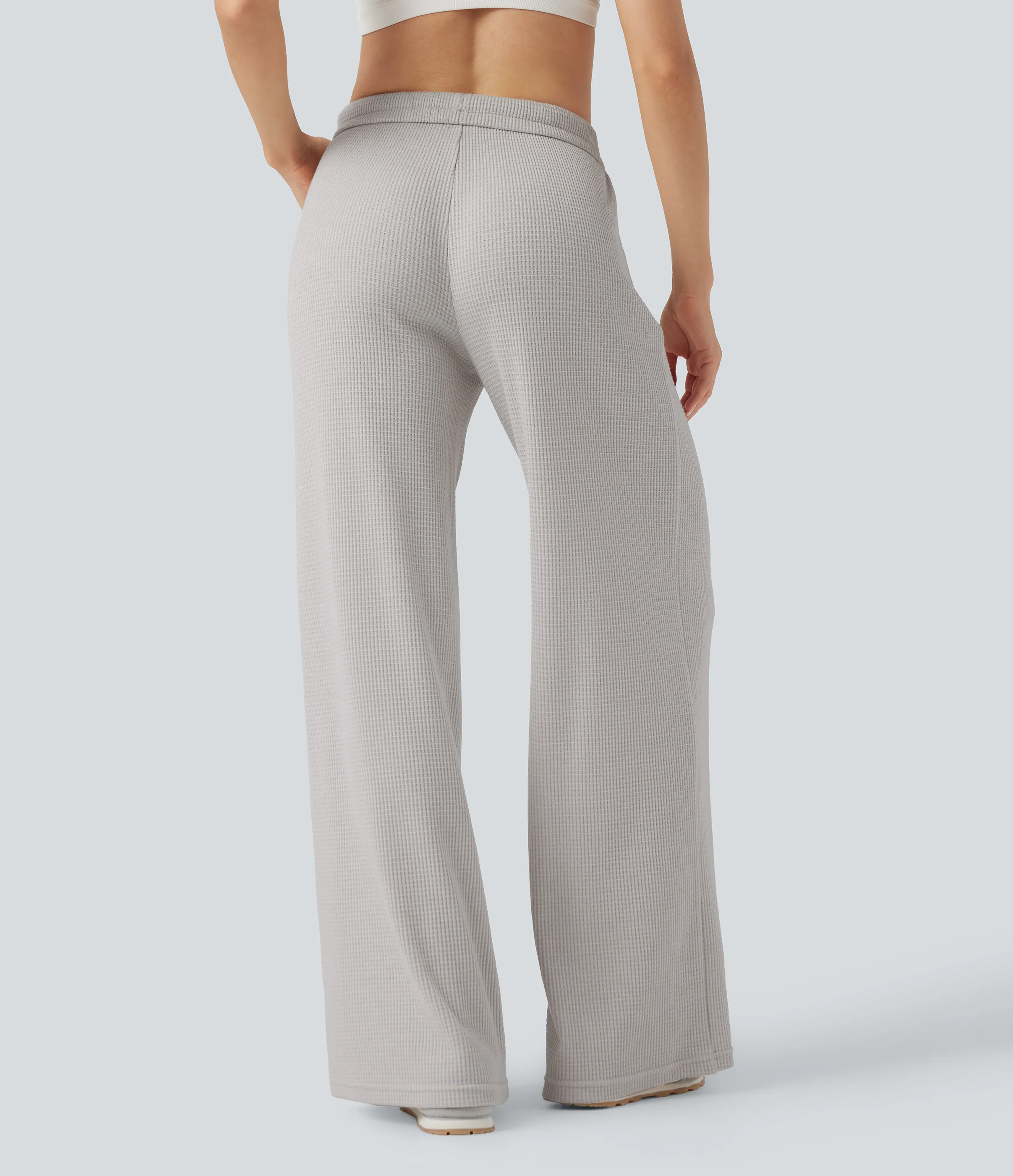 Halara Pantalones holgados casuales de tiro medio con cordón y bolsillos - Wind Chime - M(regular) sold by Halara product image thumbnail 3