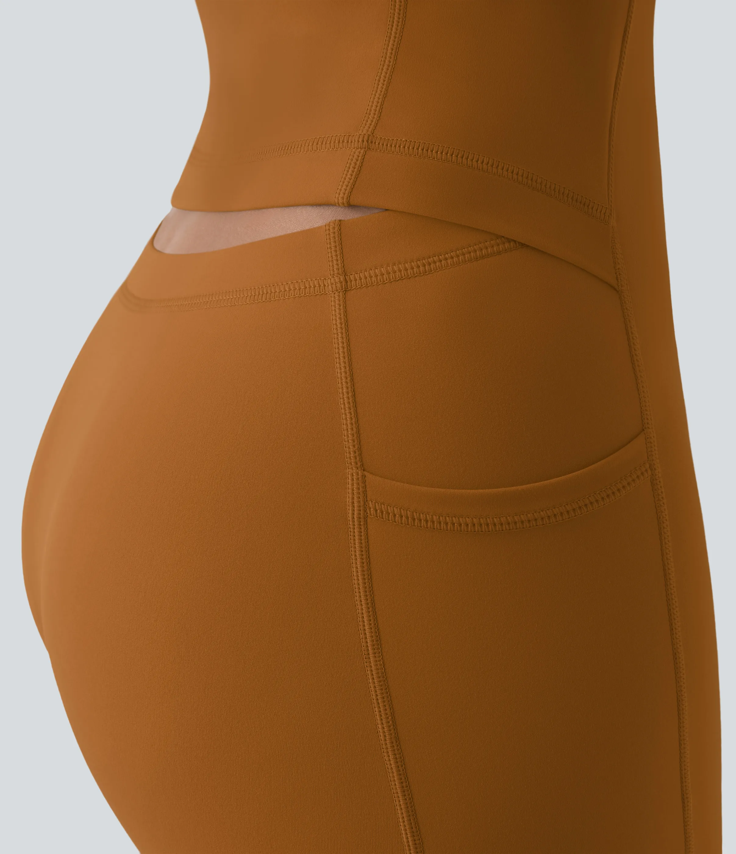 Halara Vestido activo Softlyzero™ Plush sin espalda-Edición Easy Peezy - Pumpkin Spice - XS sold by Halara product image thumbnail 5