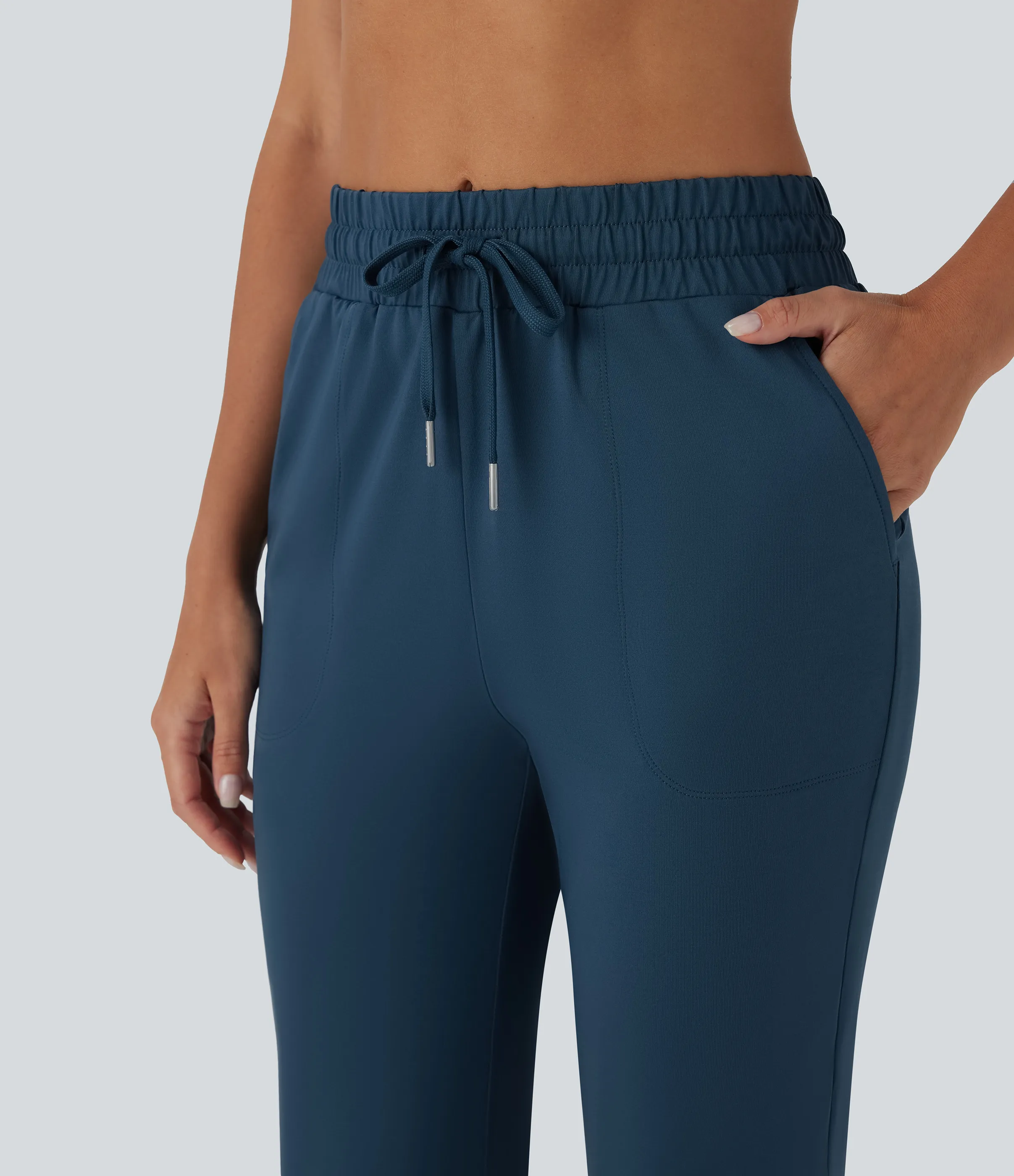 Halara Joggers baile tiro alto cordón ajustable bolsillo lateral - Oxford Blue - XS sold by Halara product image thumbnail 5