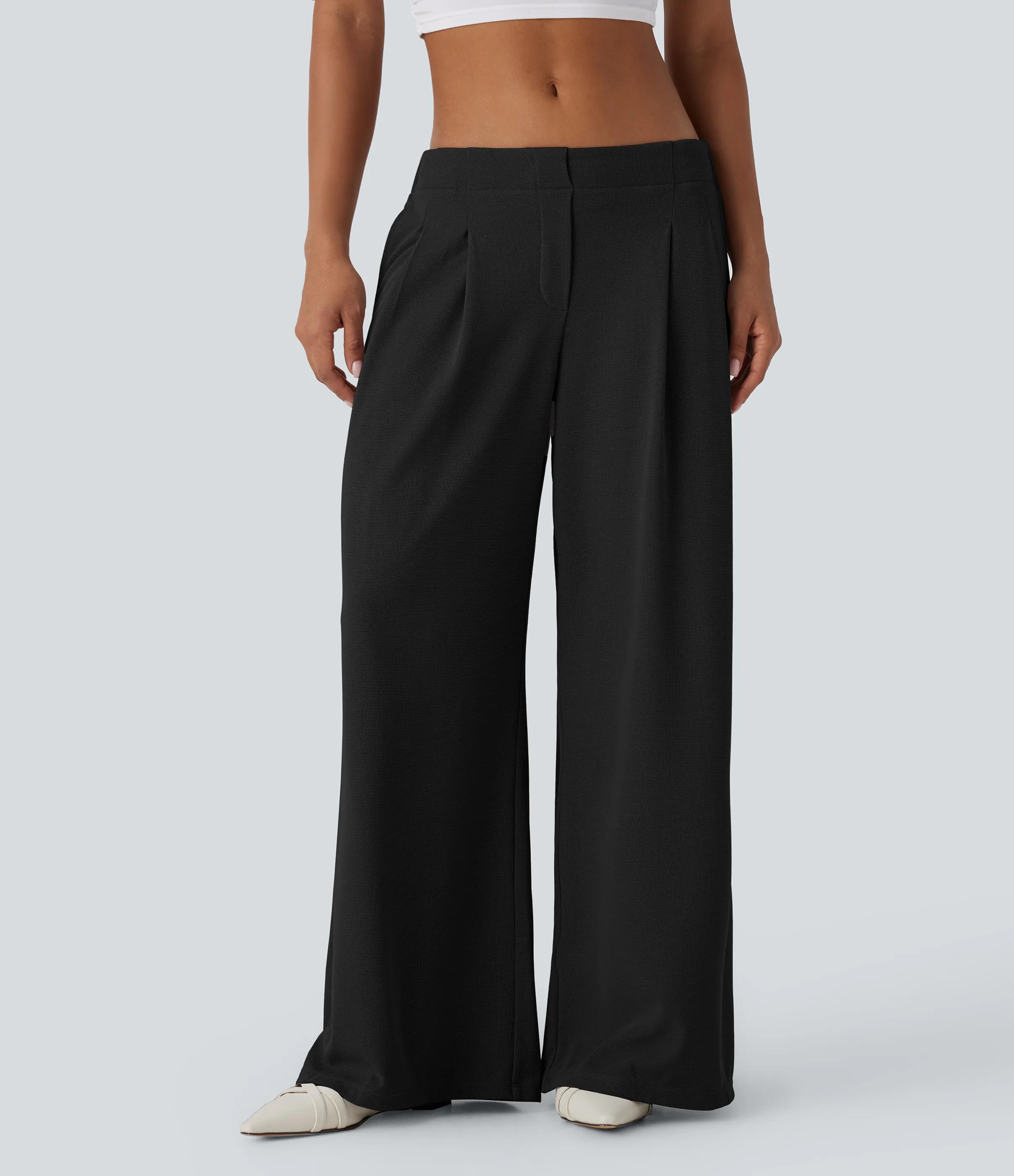 Halara Pantalón pierna ancha bolsillo lateral bajo - Black - XL(regular) sold by Halara product image thumbnail 4