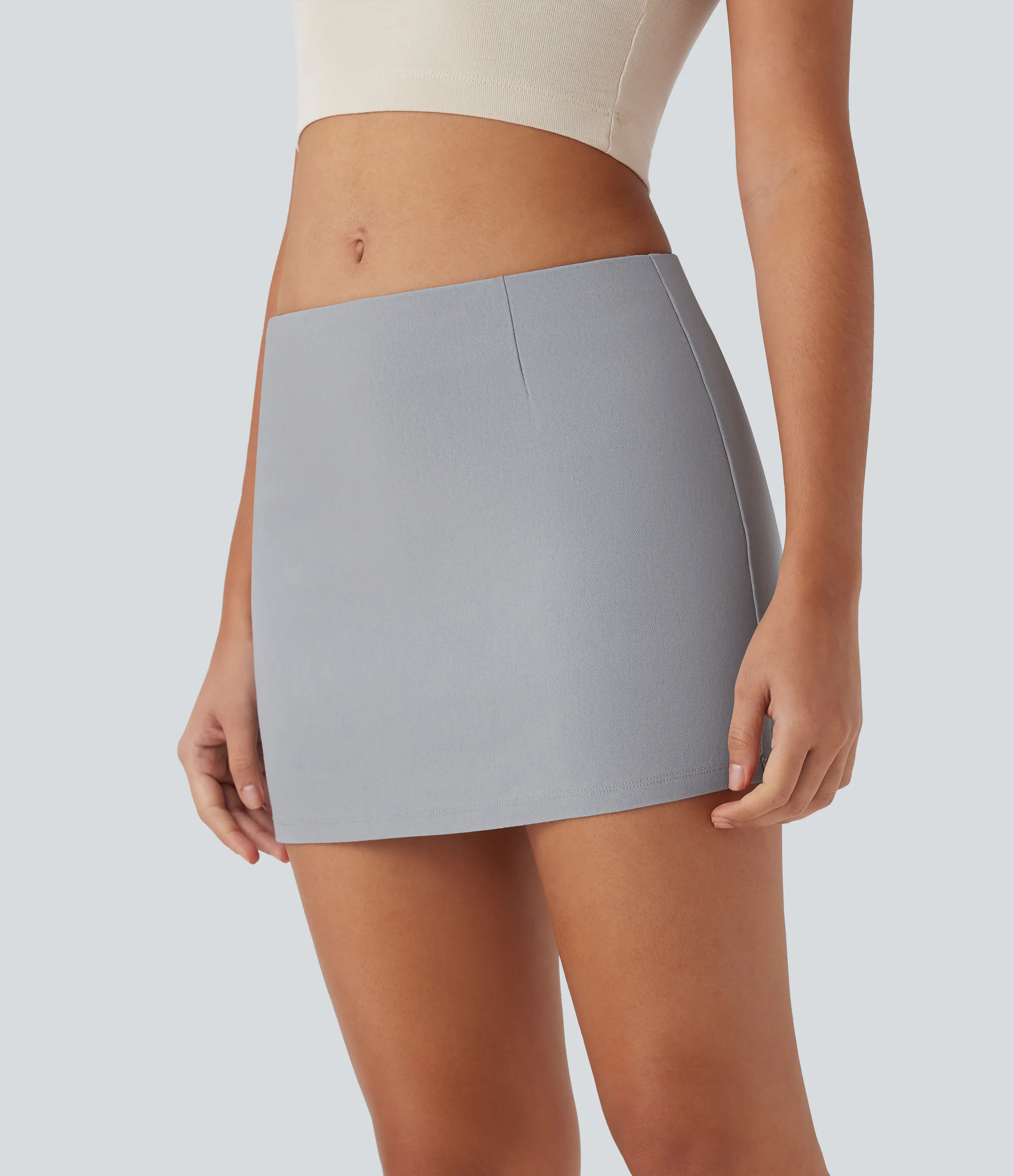 Halara Minifalda casual 2 en 1 de corte A con cremallera invisible y tiro bajo - Cityscape - S(regular) sold by Halara product image thumbnail 4