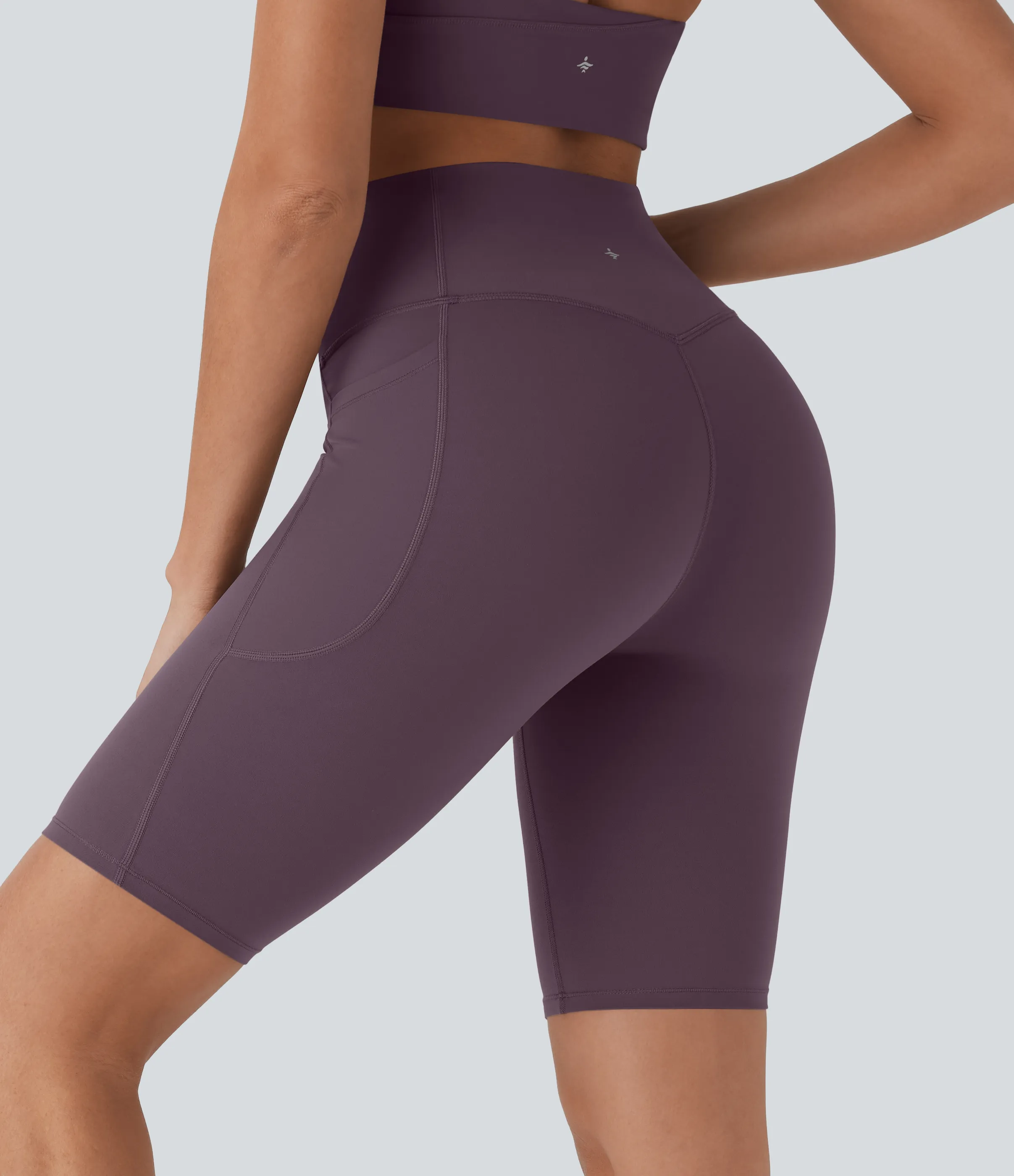 Halara Shorts biker Halara UltraSculpt™ moldeadores tiro alto con reductor de abdomen y bolsillos laterales 22.8cm - Night's Purple - XL sold by Halara product image thumbnail 3